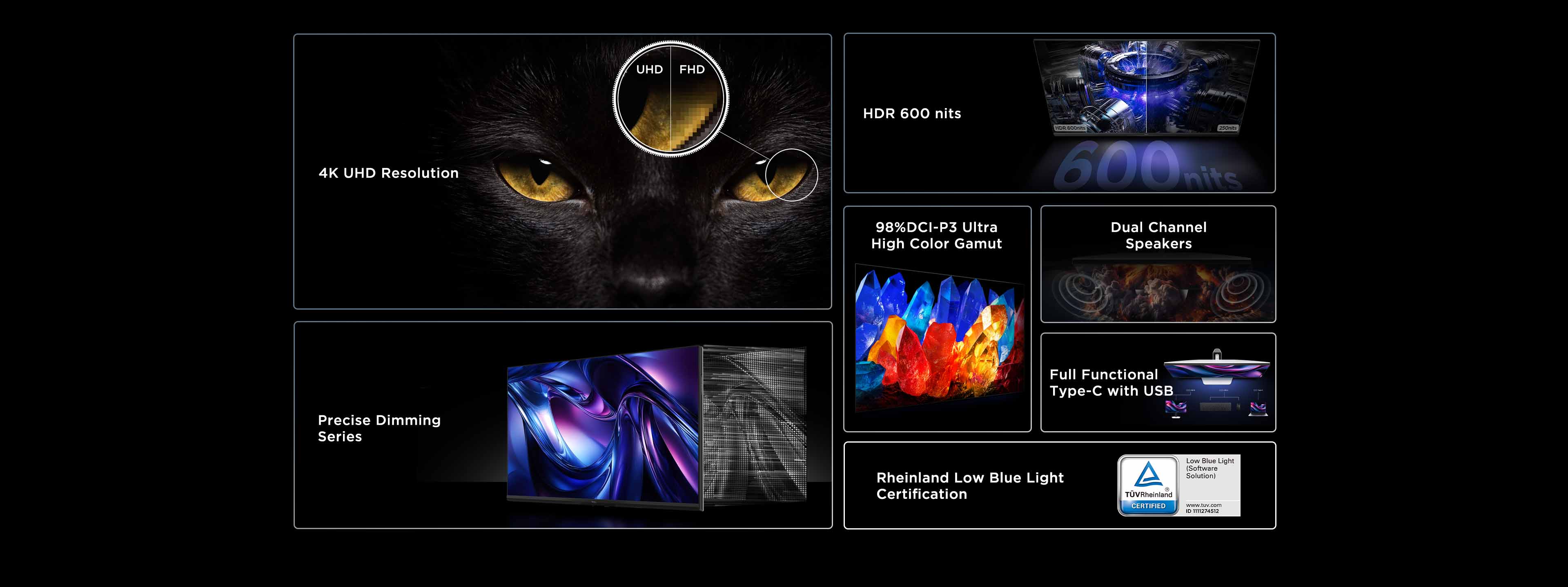 TCL 27G74 4K QD-Mini LED Monitor Key Features