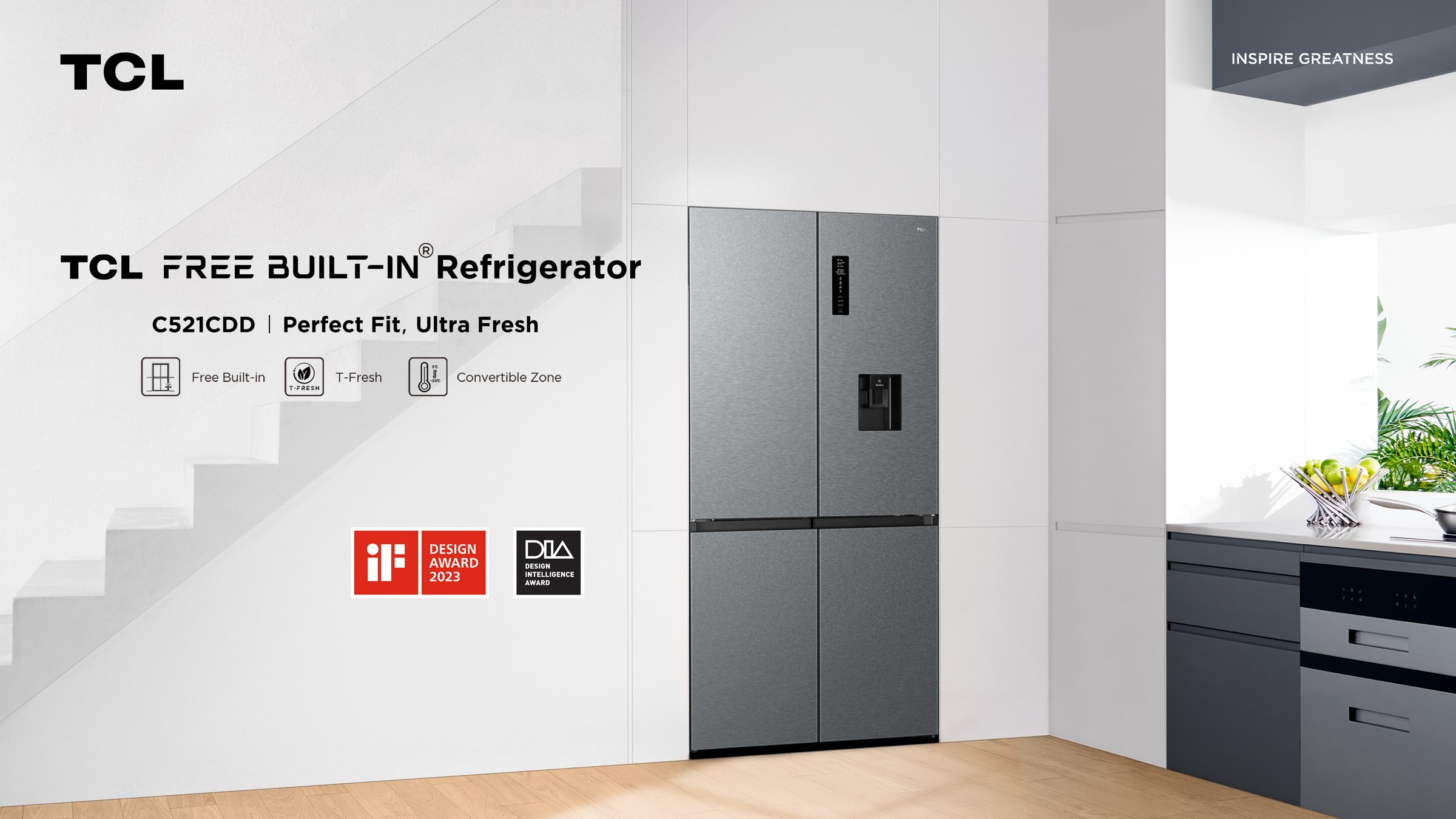 TCL C521CDD-Free Built-in Refrigerator