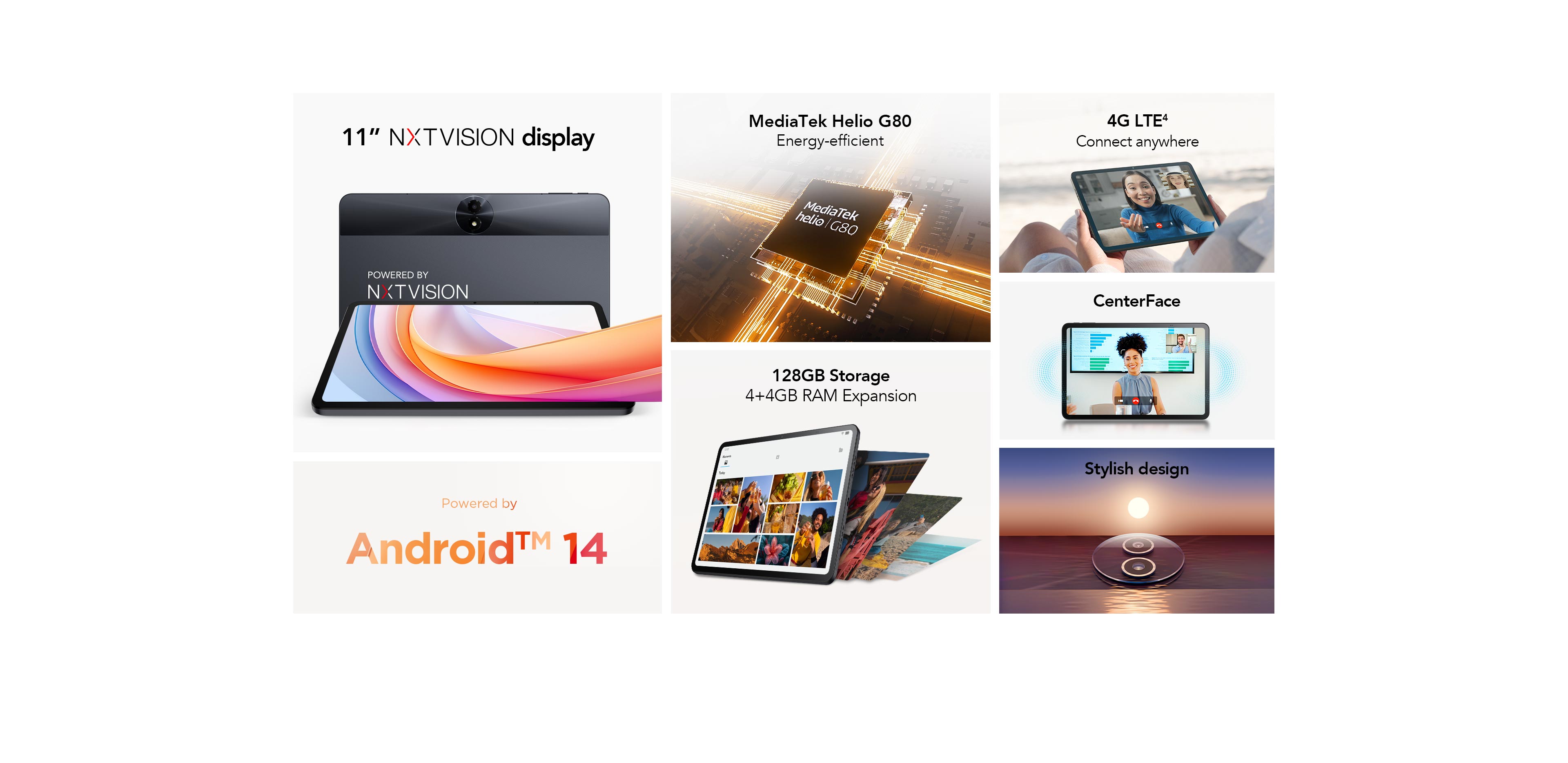 TCL TAB 11 FE-NXTVISION Display 11 Inch Tablet Features