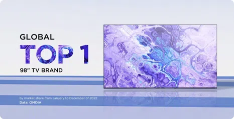 2022 TCL win Global Top 1 98'' TV Brand