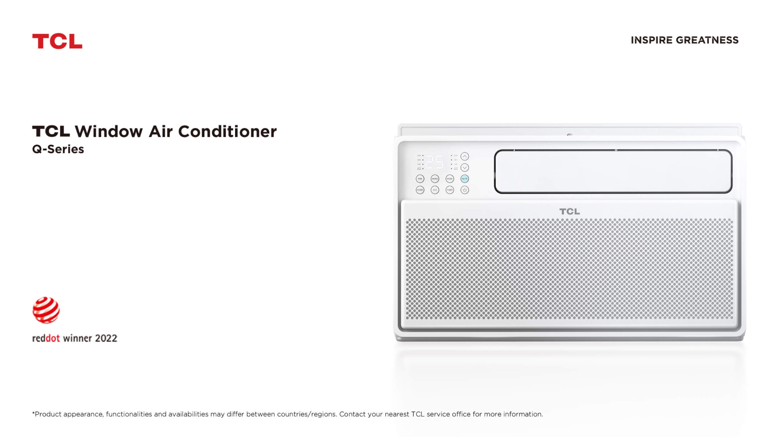 TCL Q-Series Window Air-Conditioner Wins Red Dot Product Design Award 2022 