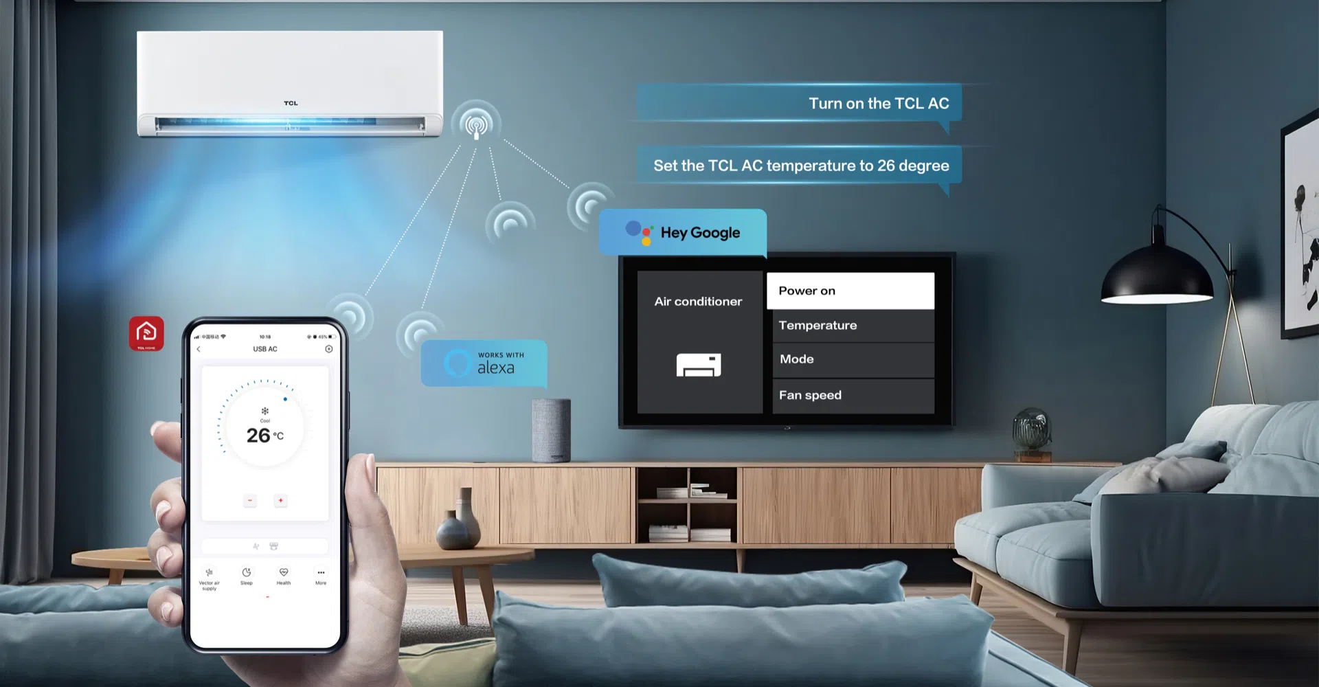 متوافق مع Google Home و Alexa