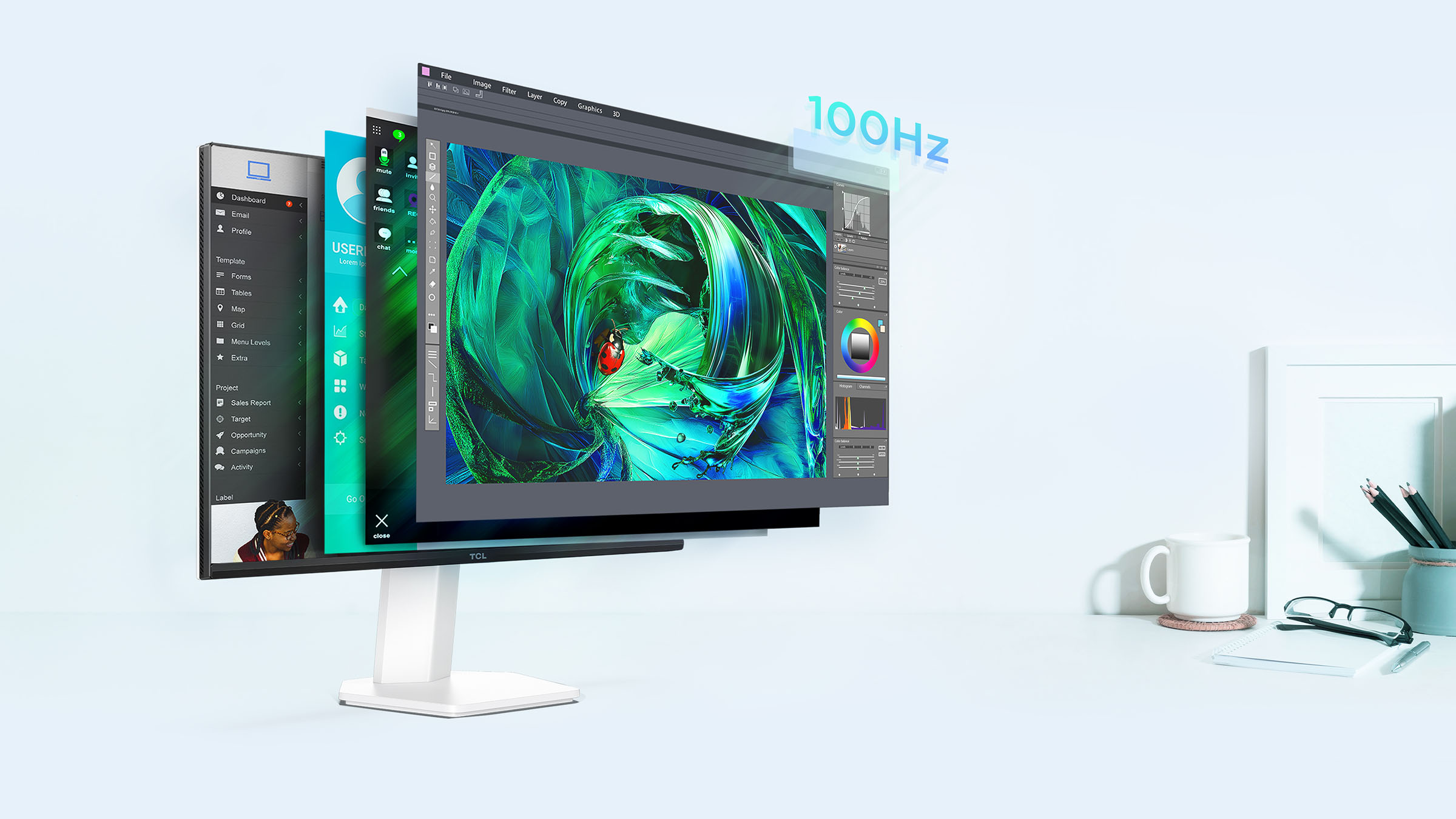 24G54 Monitor 100Hz Native Refresh Rate מסך מחשב גיימינג 24G54 Mini LED Monitor&nbsp;מבית TCL