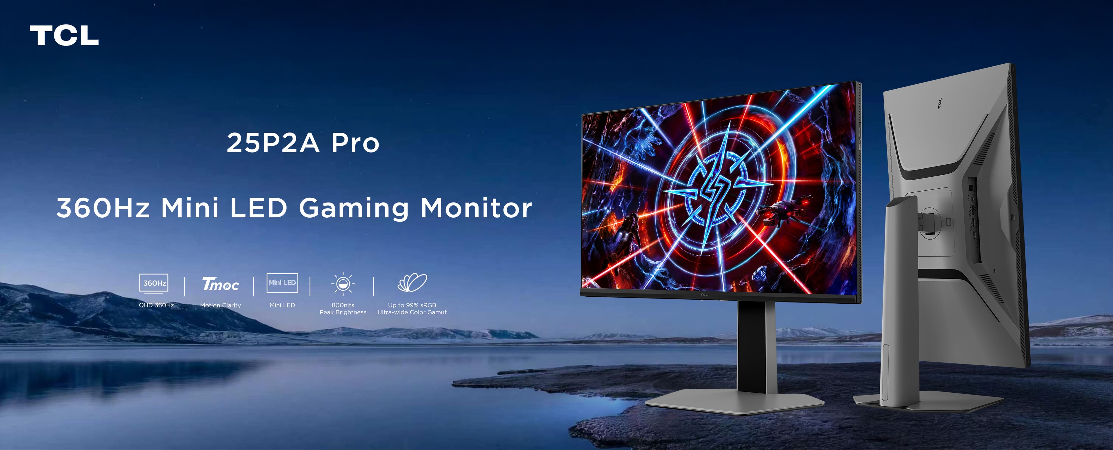 TCL 25P2A Pro 360Hz Mini LED Gaming Monitor