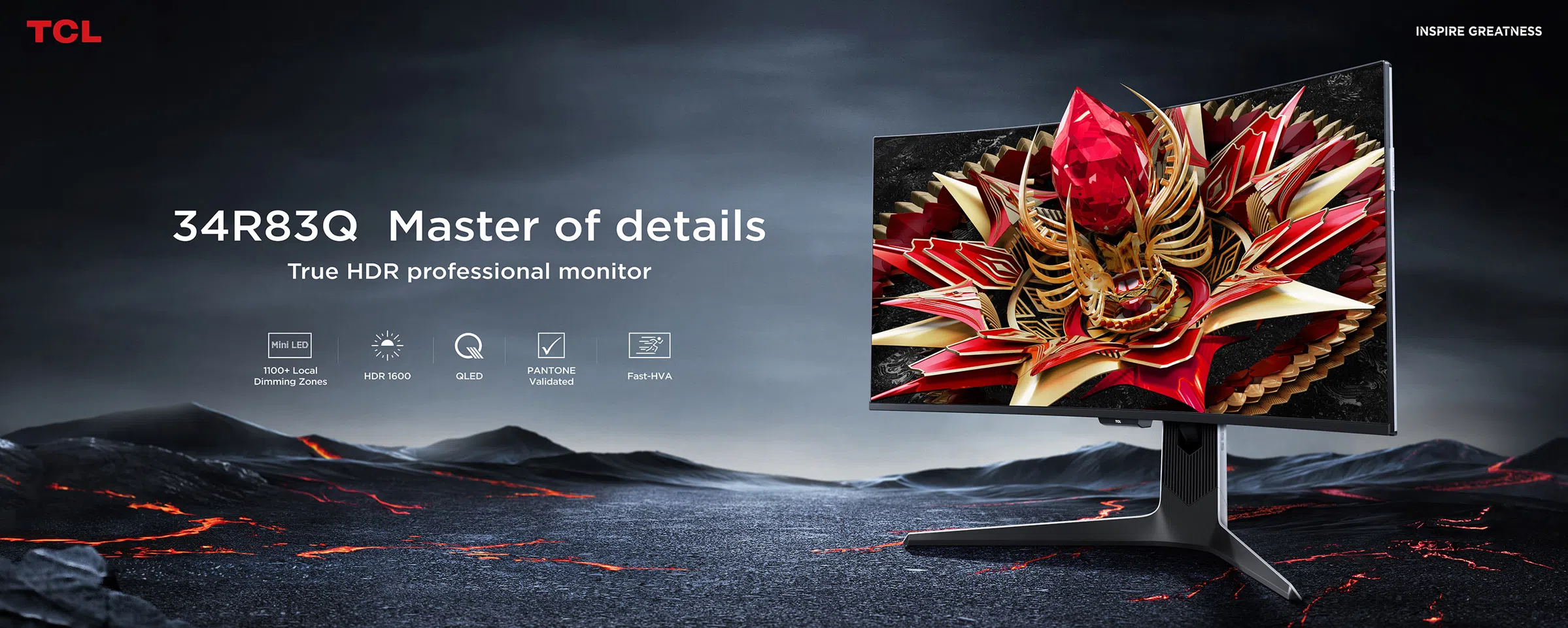 TCL 34R83Q HDR Professional Monitor