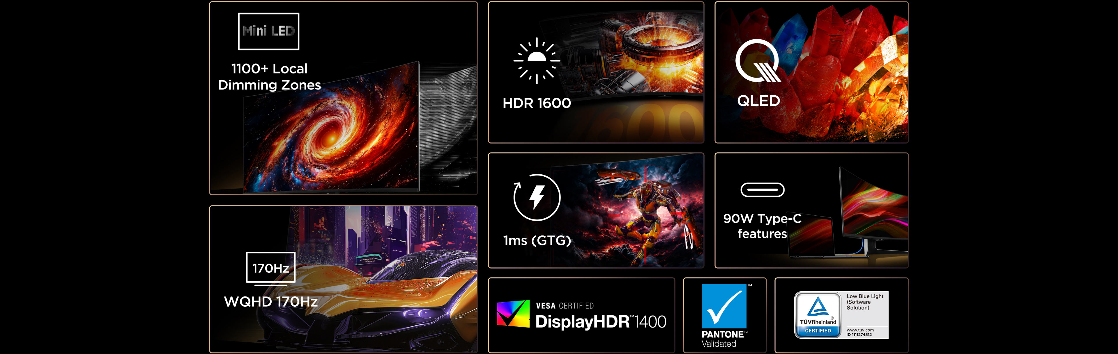 TCL 34R83Q HDR Professional Monitor Features