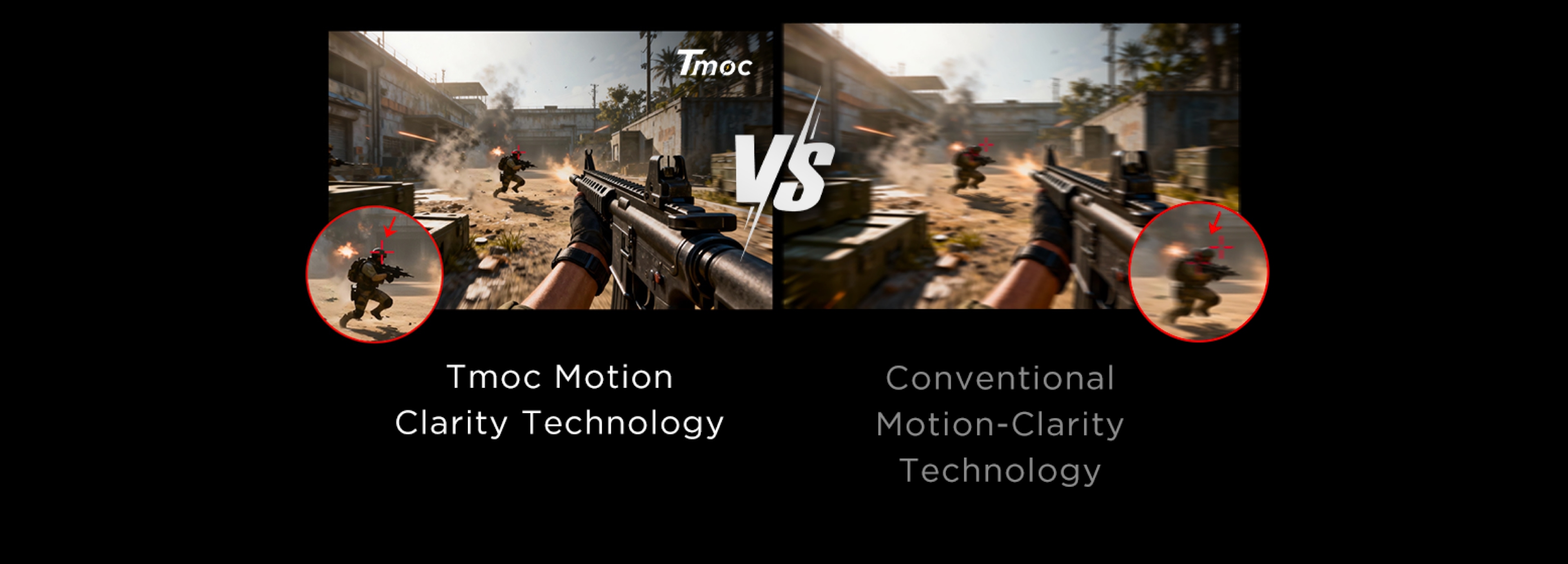 Tmoc Motion Clarity Technology VS Conventional  Motion-clarity Technology