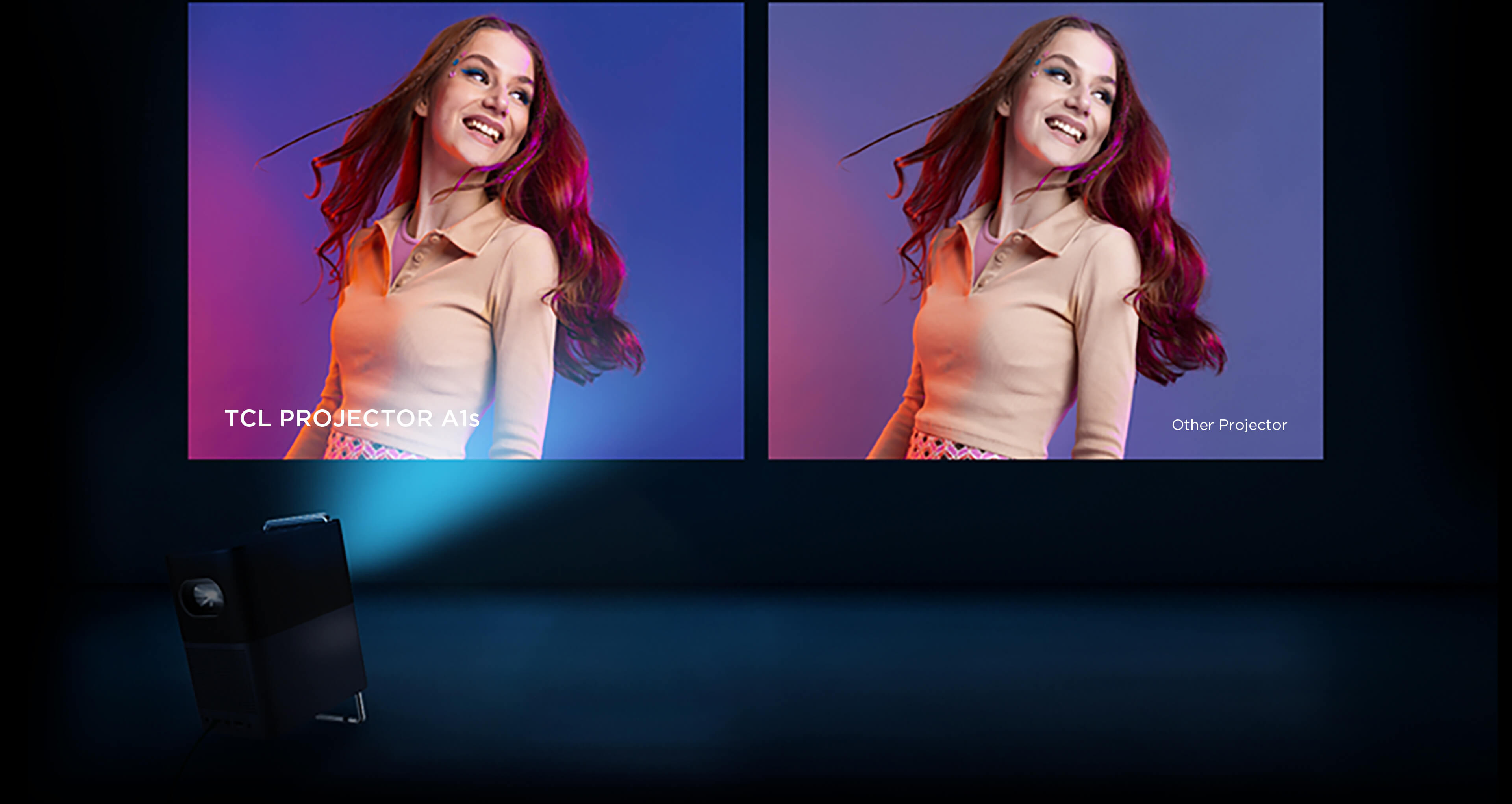 TCL PROJECTOR A1s Mini Projector TrueHue Technology