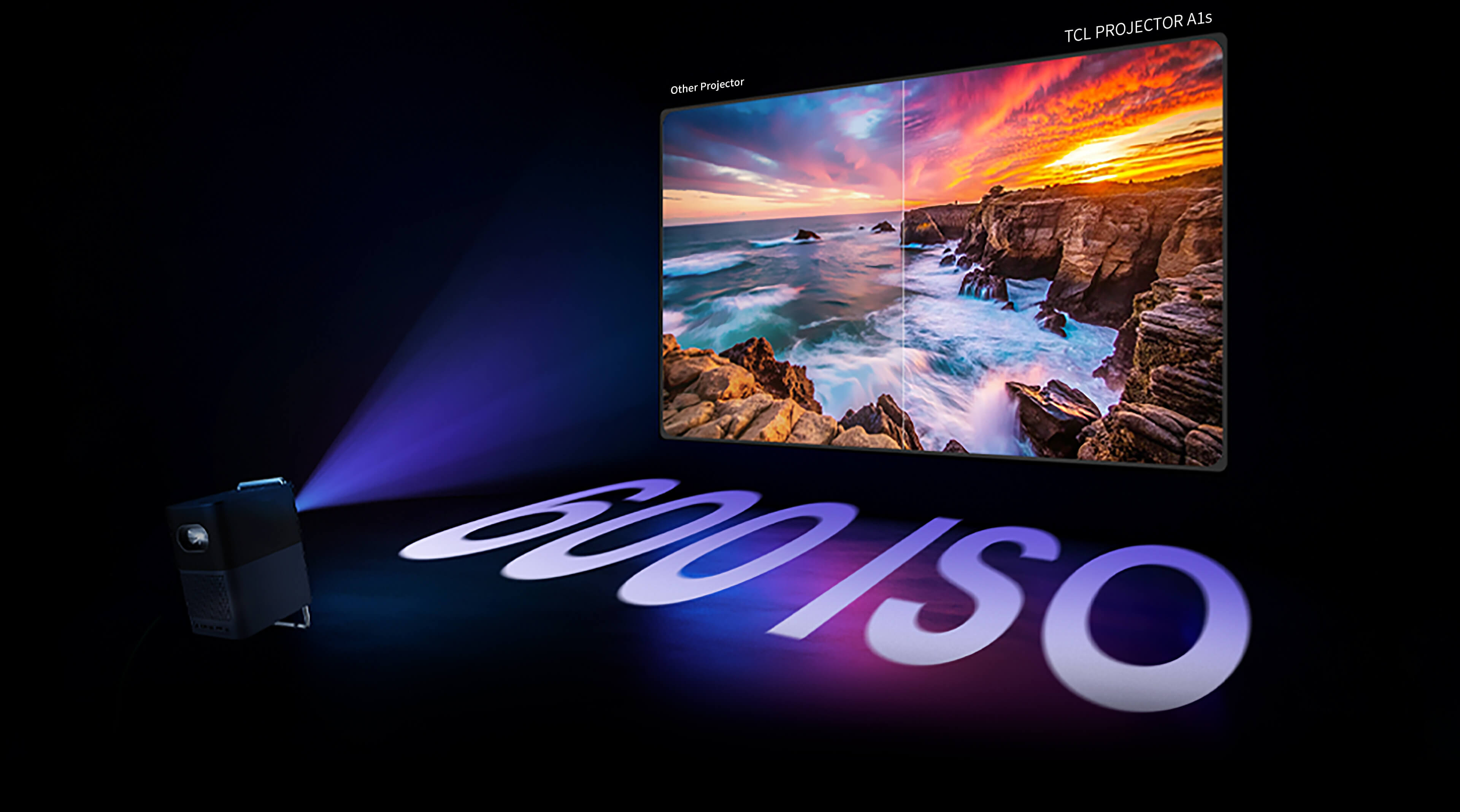 TCL PROJECTOR A1s Mini Projector 600 ISO Lumens 4K Supported