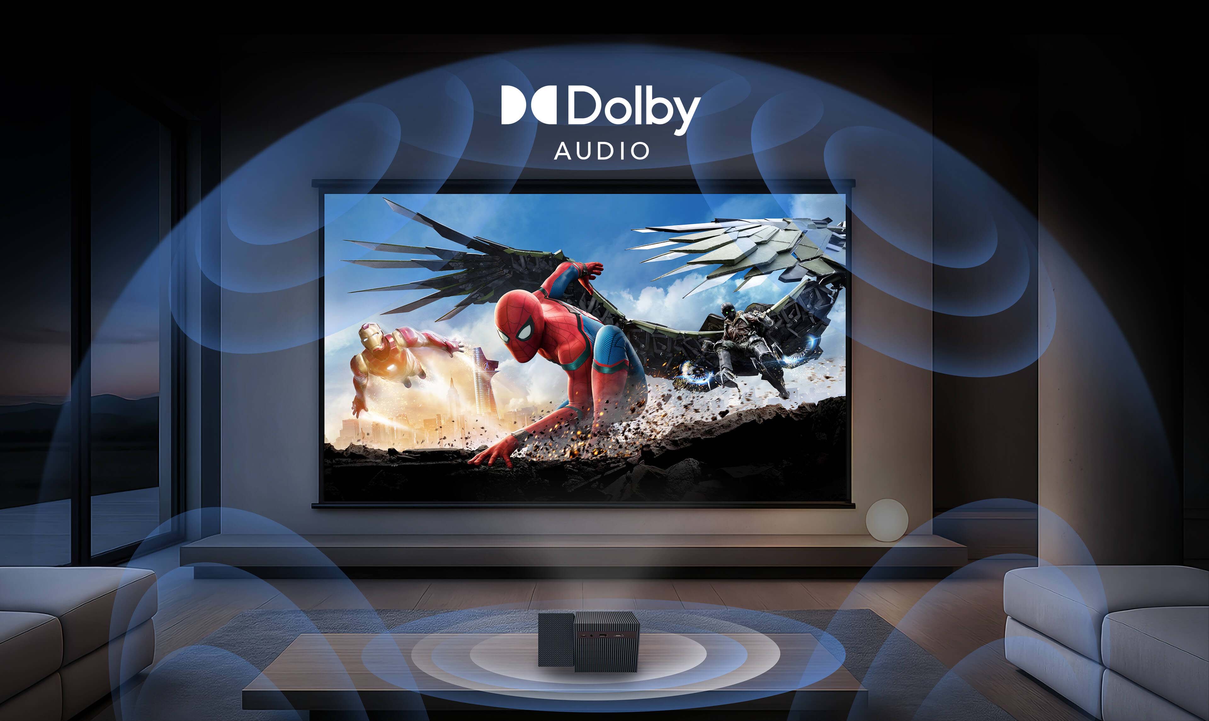 TCL PlayCube projector Powered by Dolby Digital Plus,