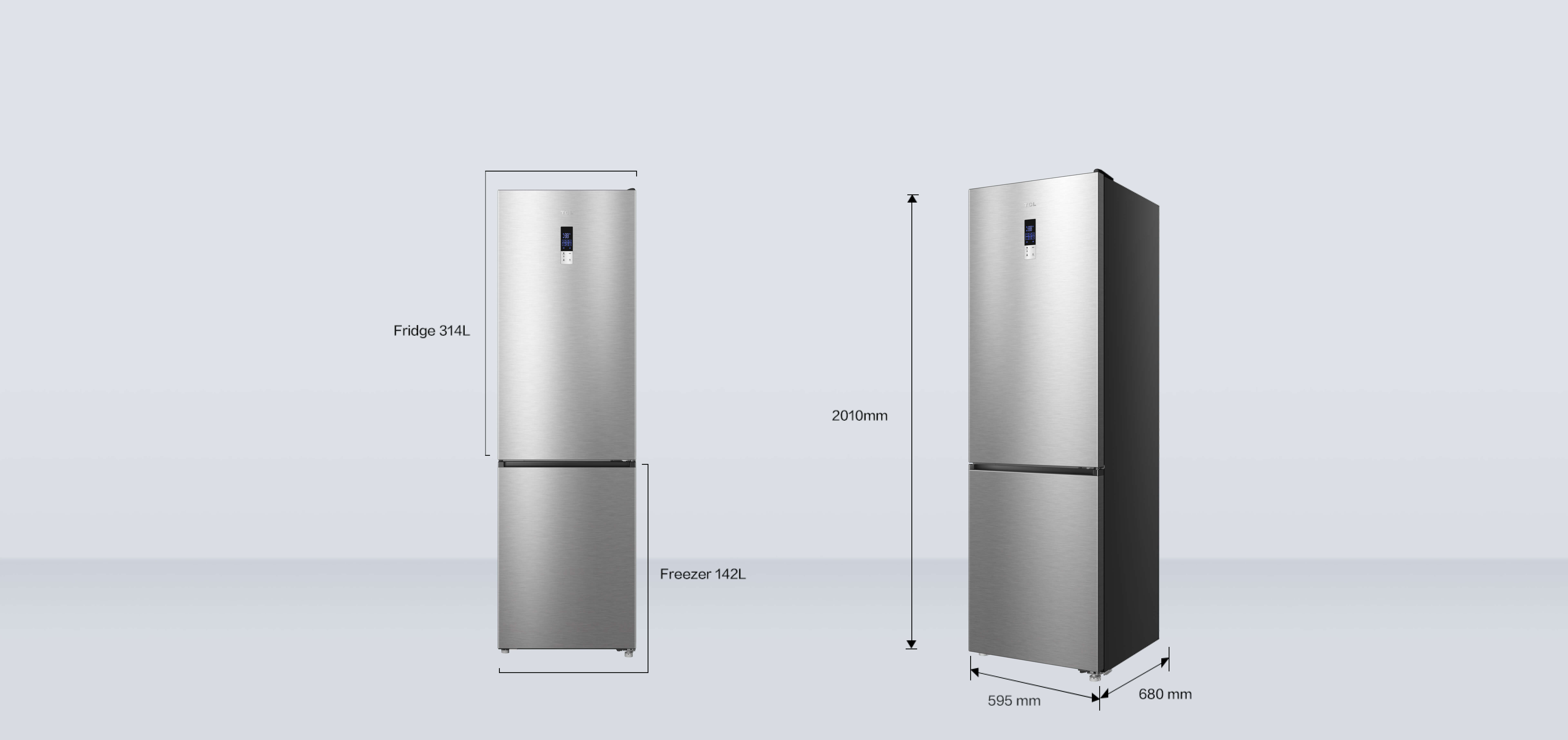 TCL Free Built-in Refrigerator C521CD Dimensions