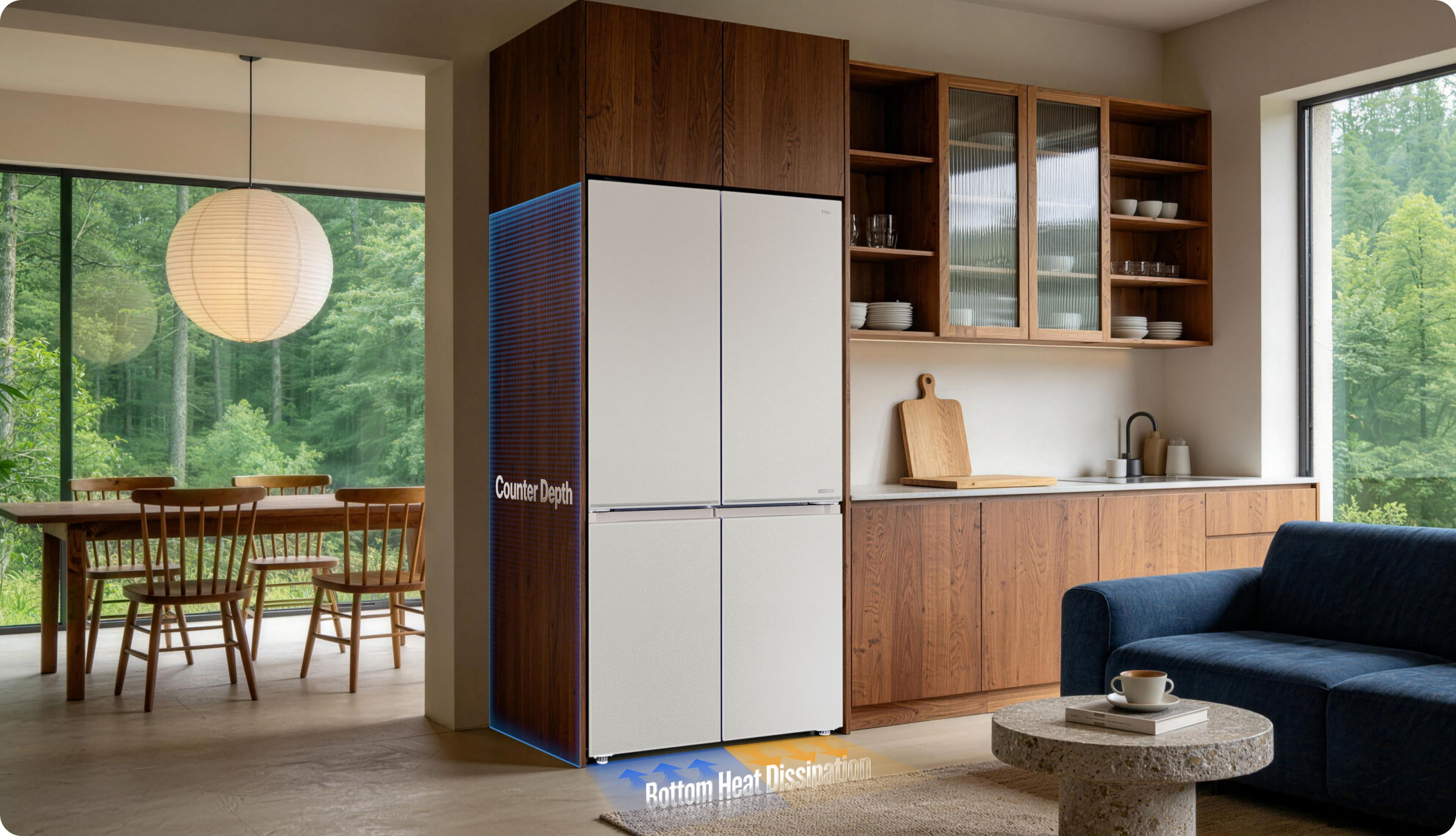 乐竟体育 Refrigerator C508CD with Counter-depth Design