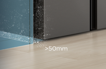 Conventional refrigerators Leaves a large gap