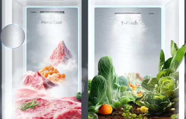 Refrigerador TCL Ice Master Serie C575SBIM Metal Cool en refrigerador y congelador