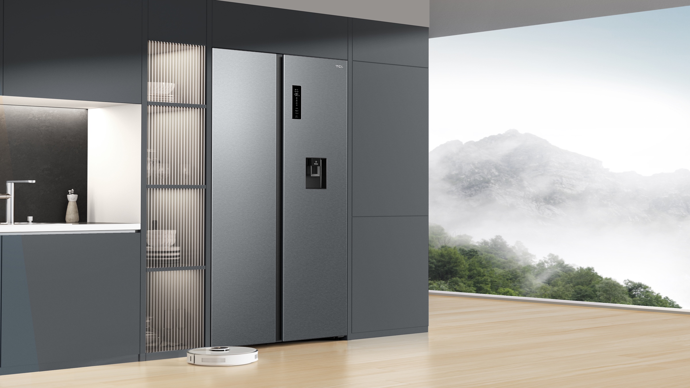 TCL Refrigerator C620SBD Only 1cm reserved space to cabinet side