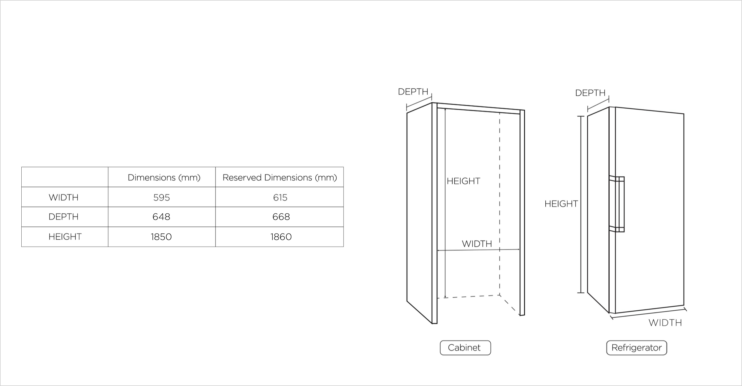 TCL refrigerator Upright Series P400UF designed for free standing