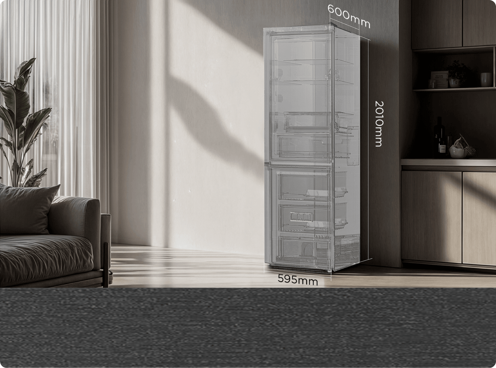 TCL Refrigerator P350BF 336L Less efficient use of space