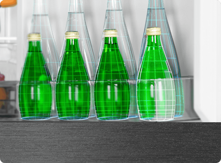 Two Rows of Cans or Bottles