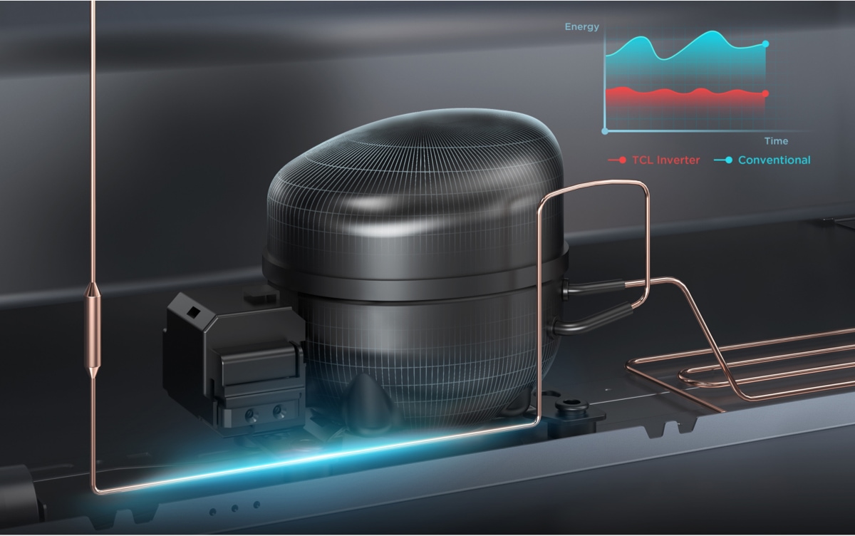 TCL P465TM Top Mount Refrigerator Eco Inverter