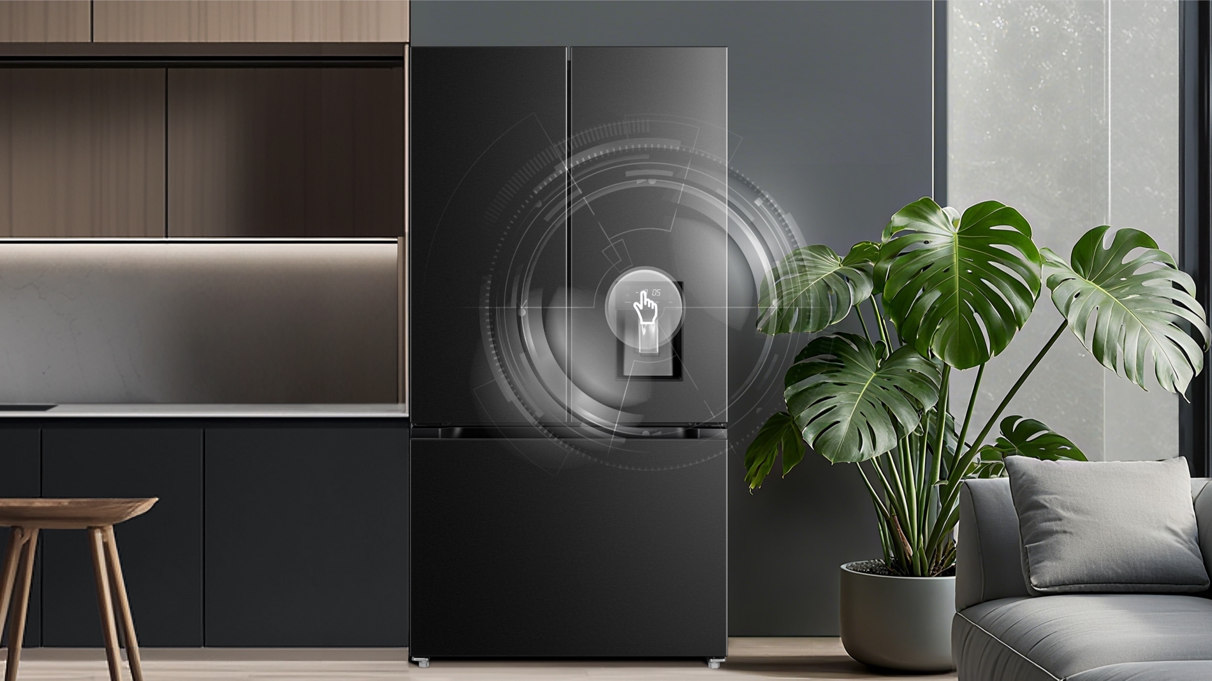 TCL C387BF Refrigerator Foldable and Reversible Glass Shelf