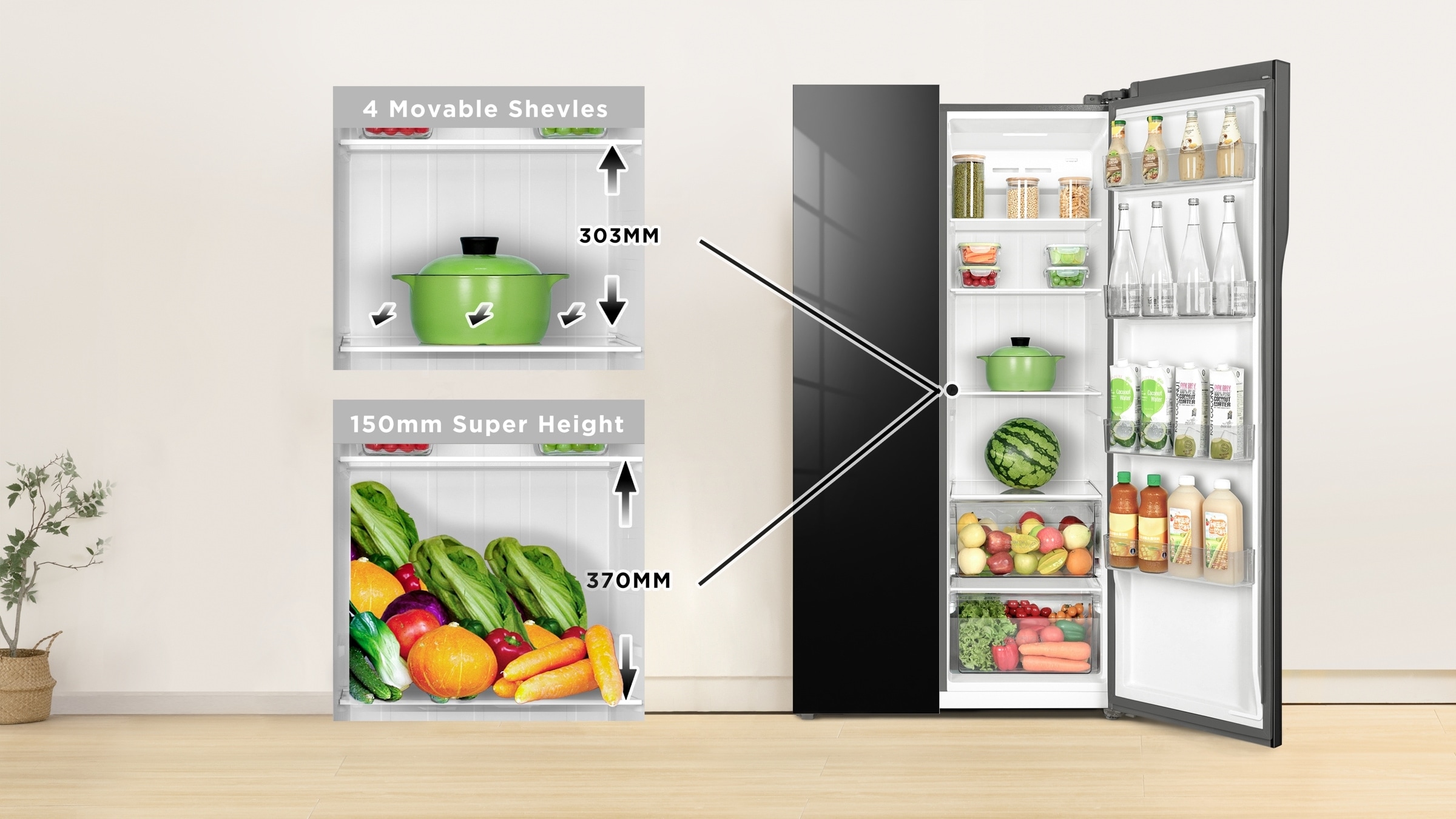 TCLP692SBBG 521L 2 Doors REFRIGERATOR-NO FROST; available in kenya at the best price in narobi cbd