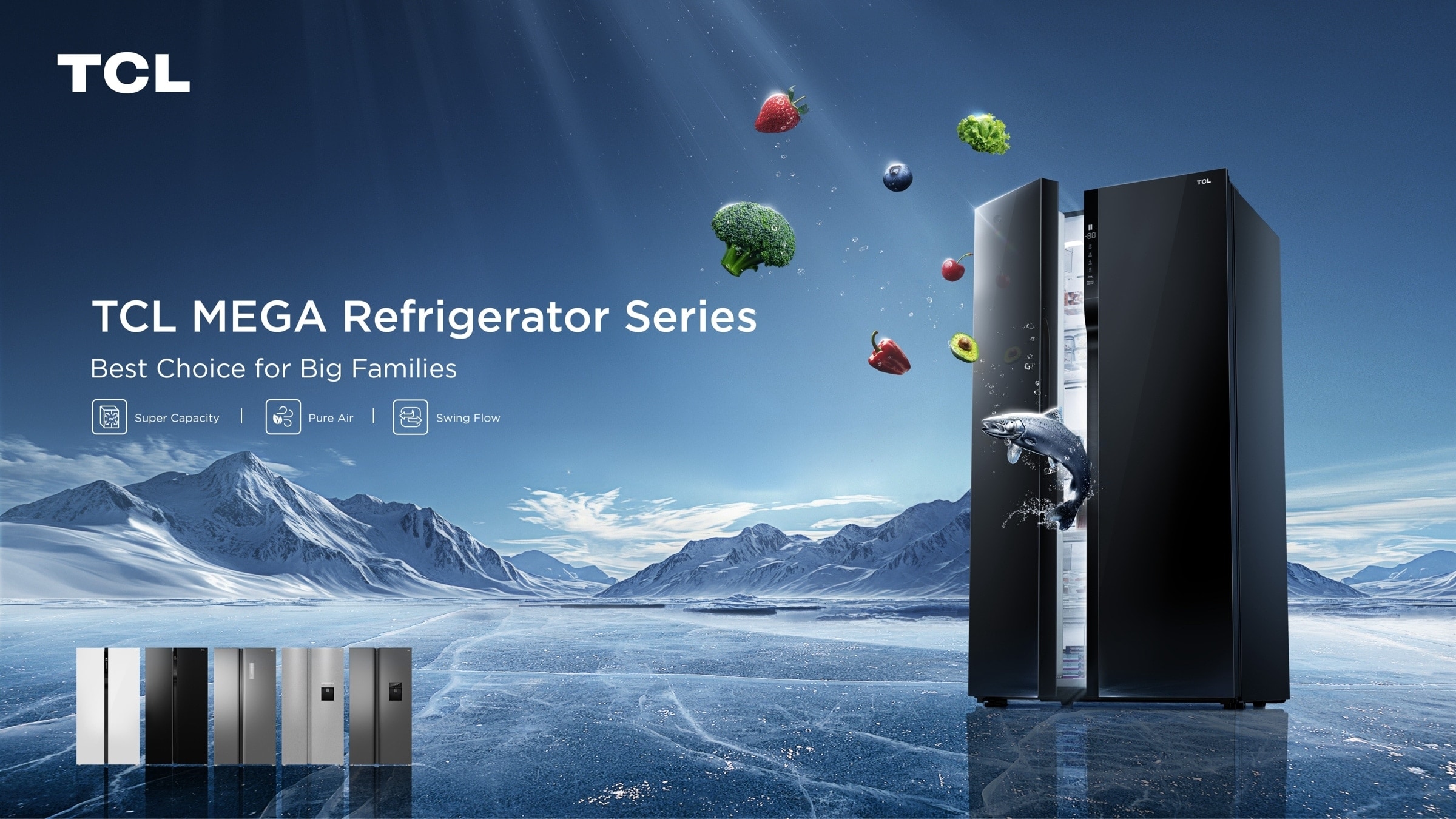 TCL P650SB Side-by-Side Inverter Refrigerator