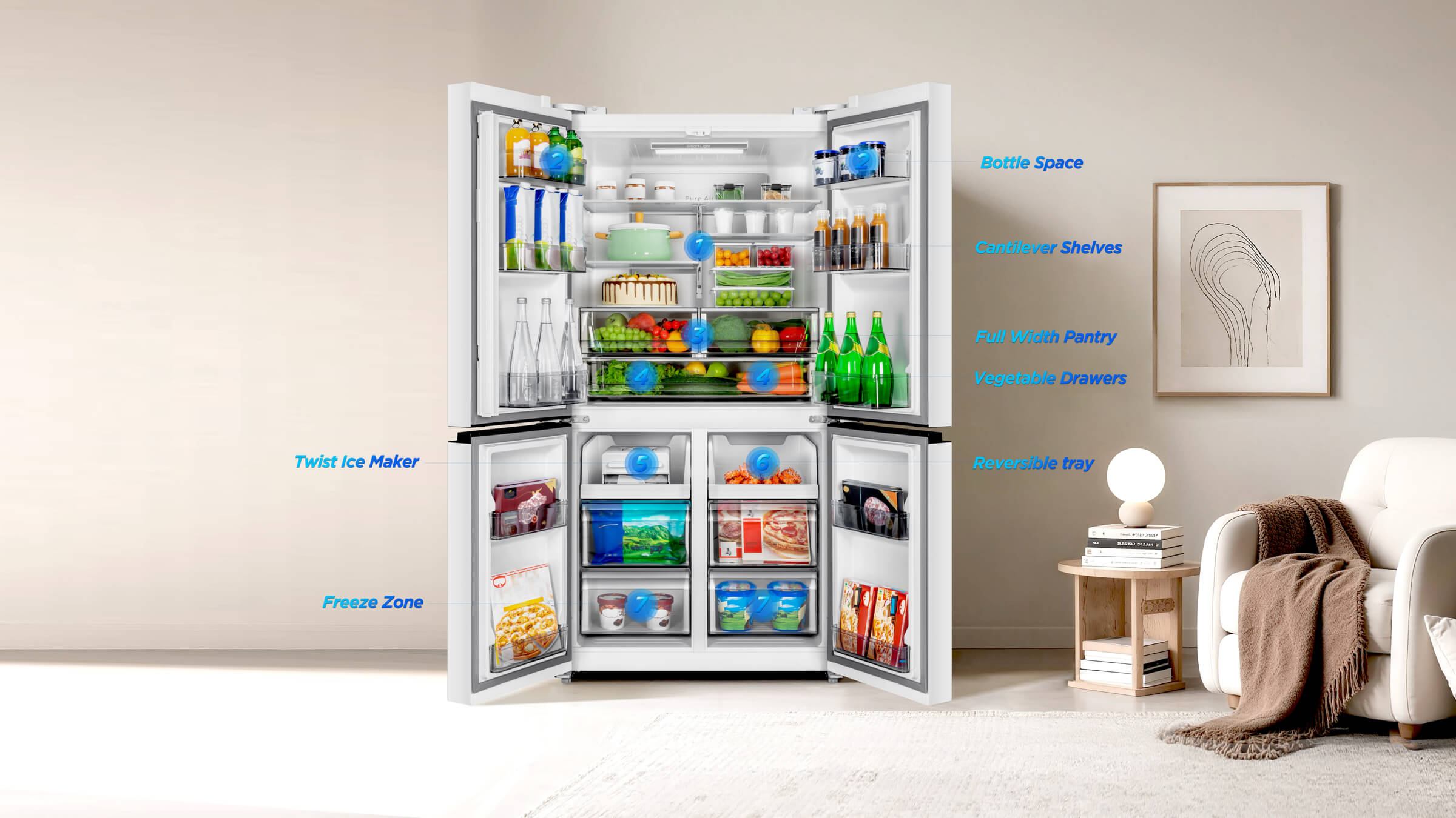 TCL P810CD Multi-Door No-Frost Refrigerator | TCL Global