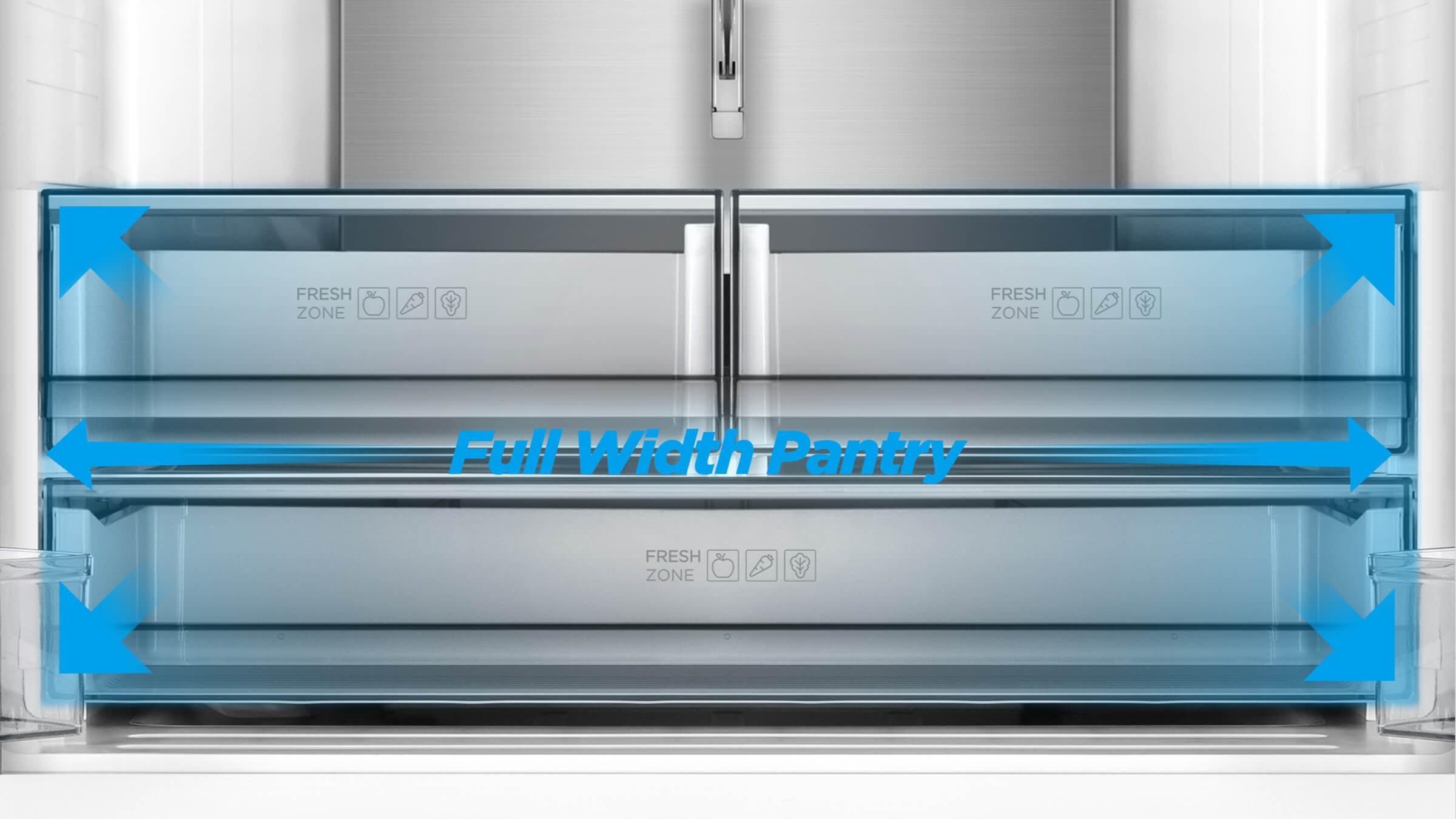 TCL P810CD Refrigerator Full Width Pantry
