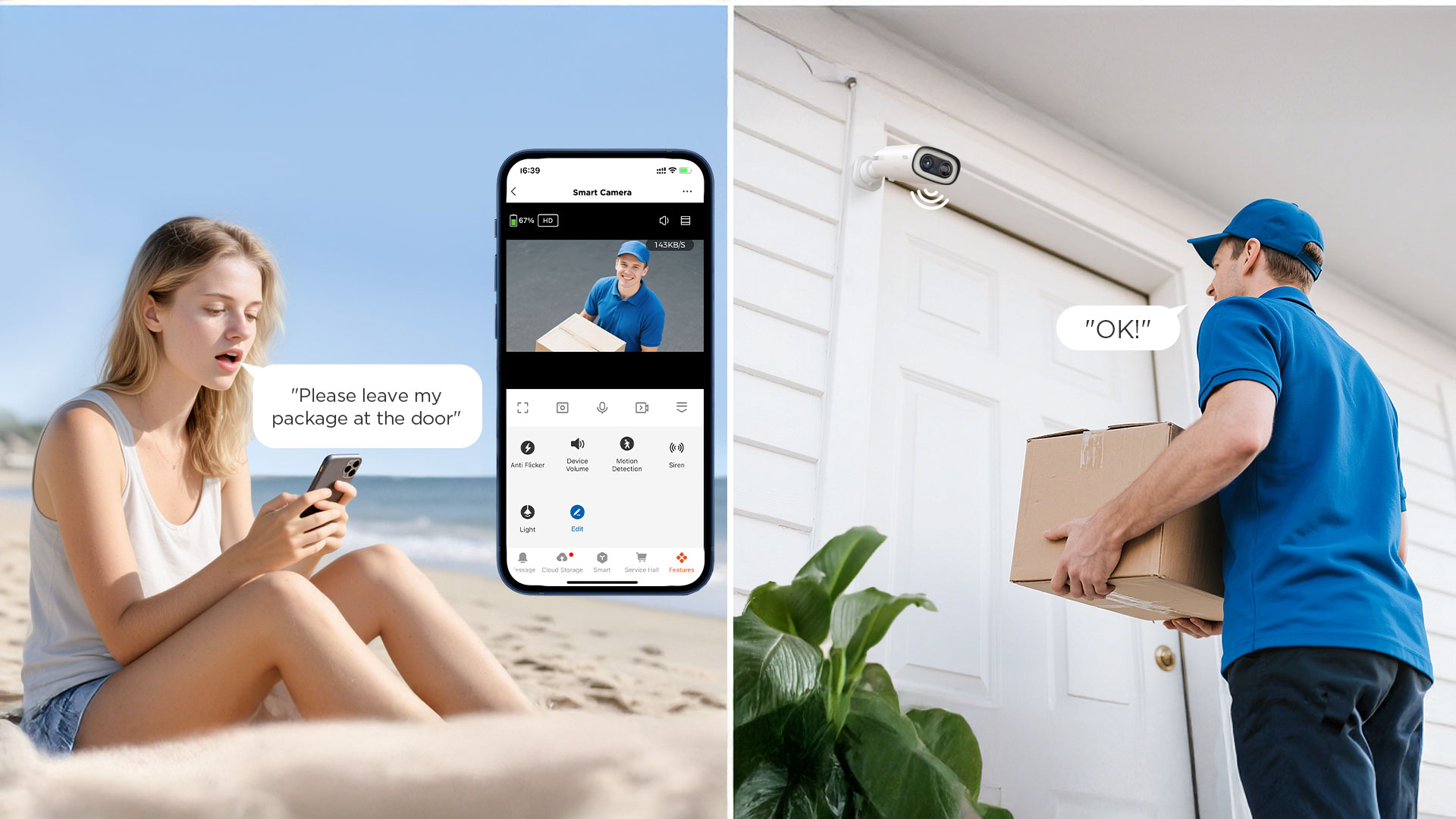 TCL Cam B1 Security Camera have 2-Way Audio Talk