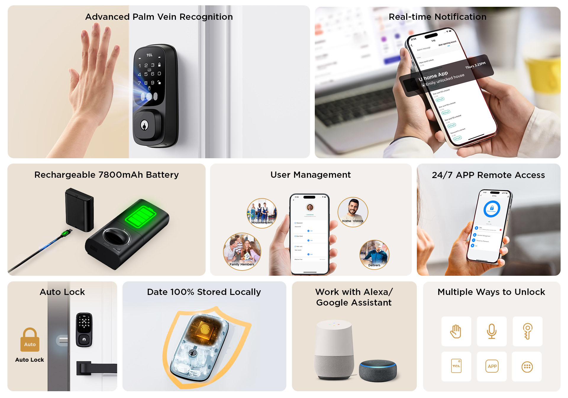 TCL D1 Pro Smart Lock Full Function