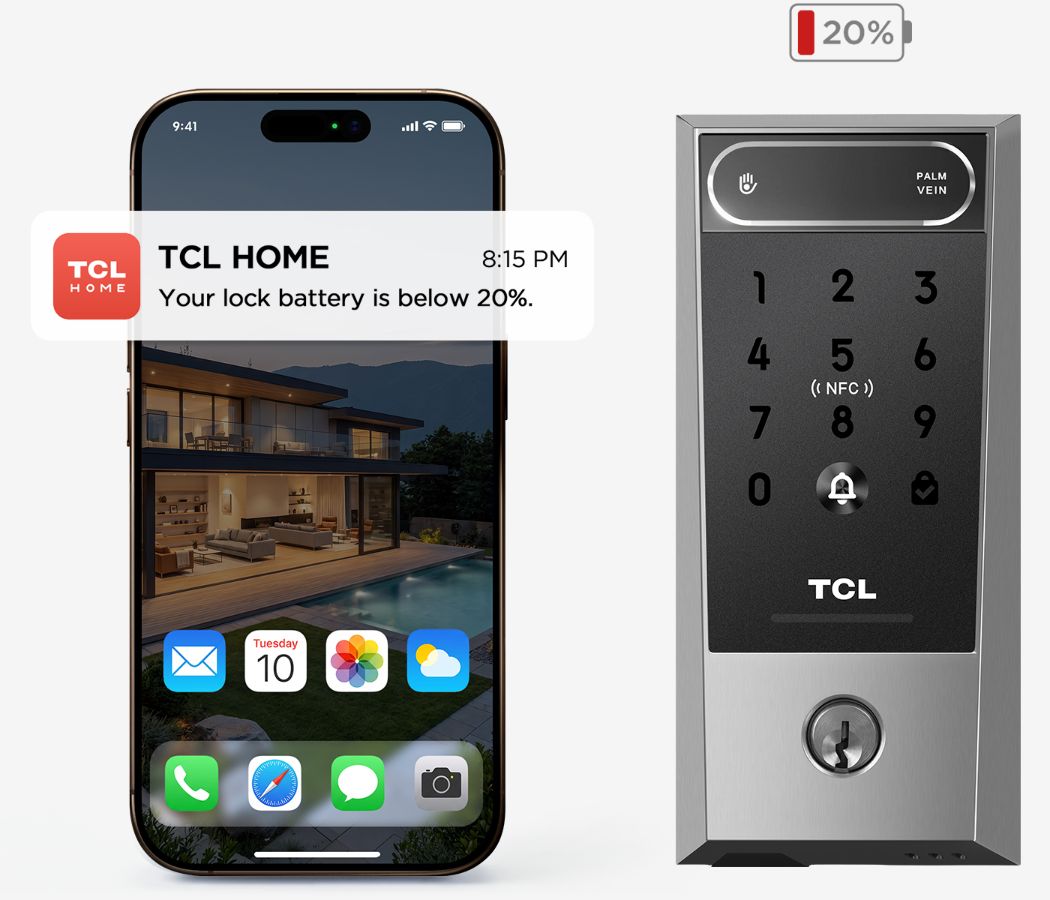 TCL K1 Fingerprint Smart Door Auto Lock 0.3s Fingerprint Unlock