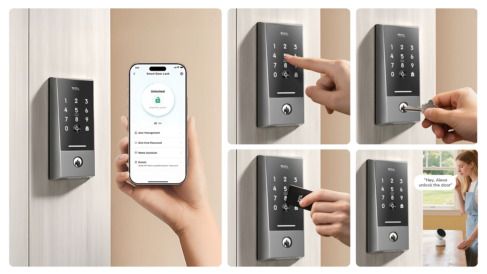 TCL D2 Keypad Smart Lock 5 Ways Unlock