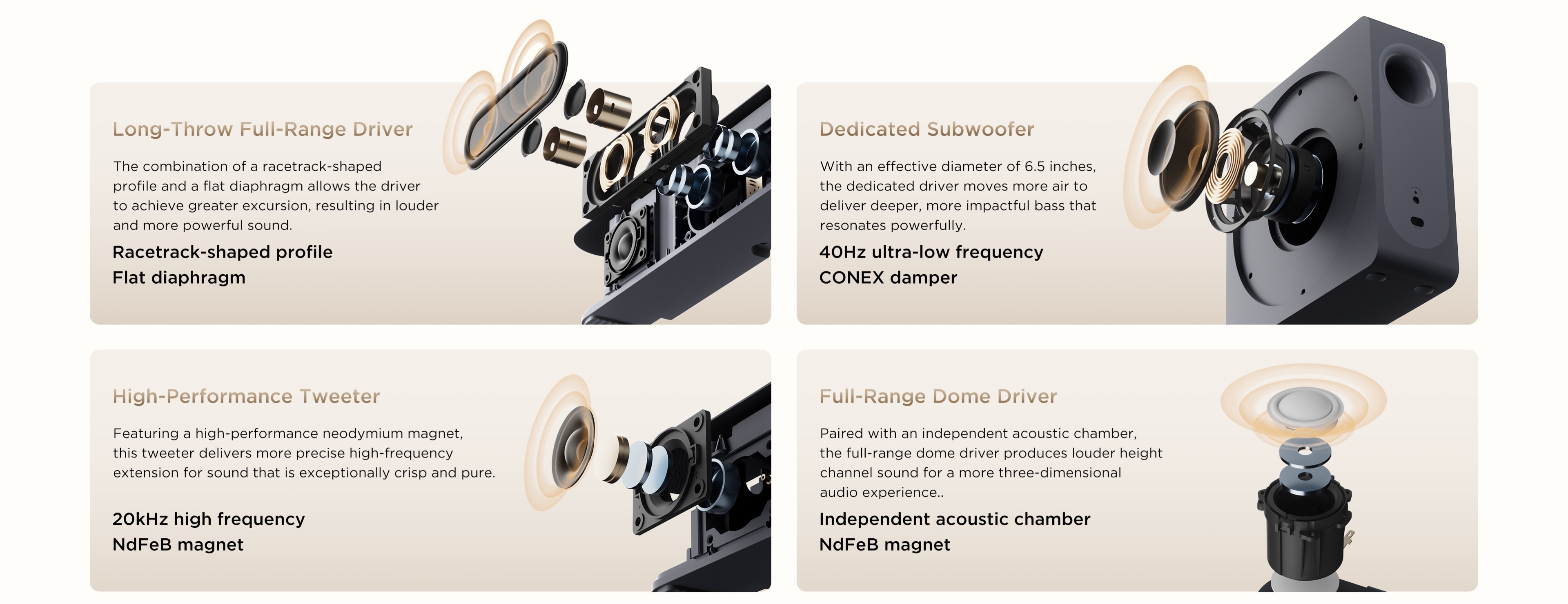 TCL Z100 Tailored acoustic structure