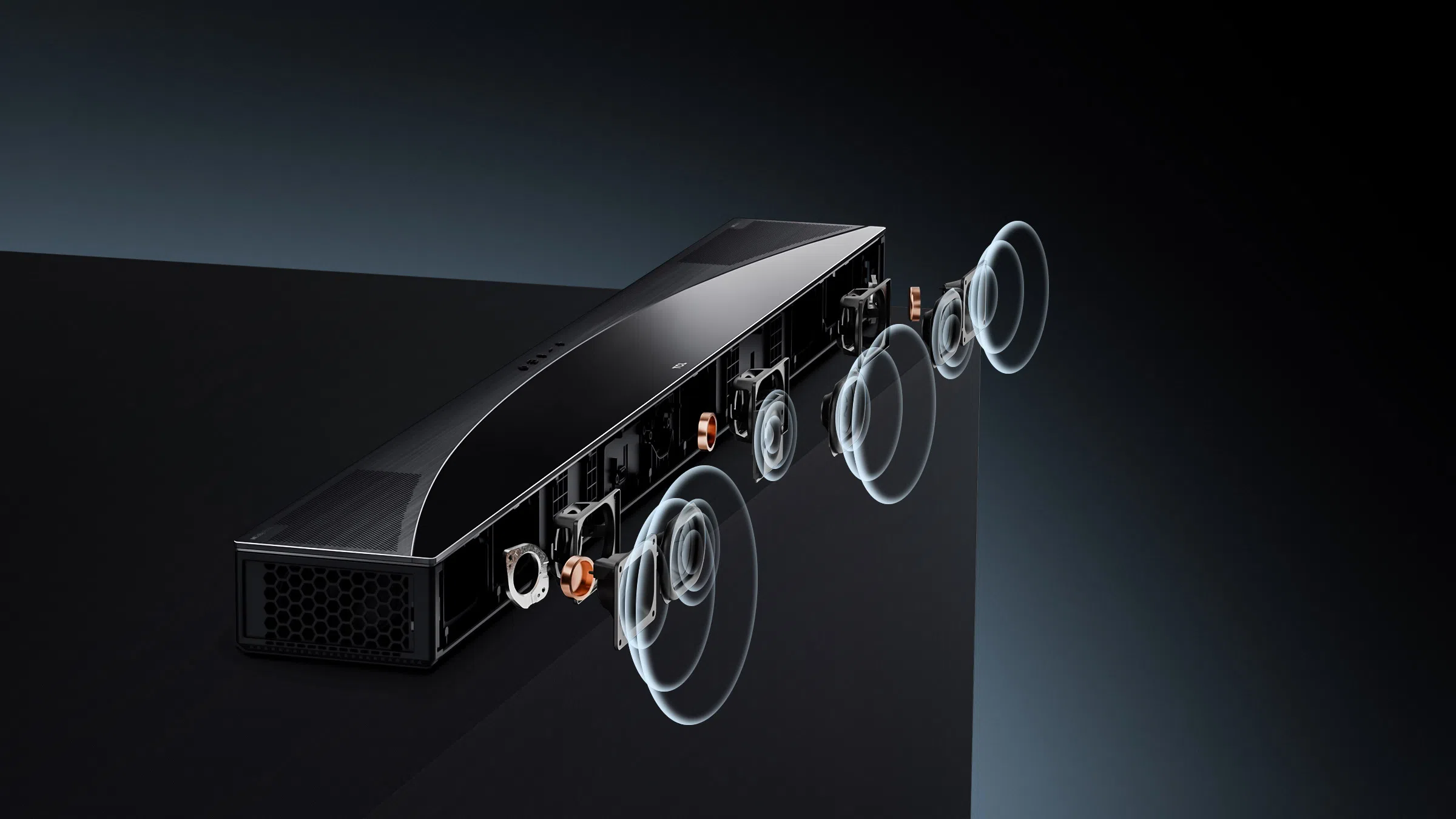 TCL Q75H Soundbar Array-type vocal enhancement unit