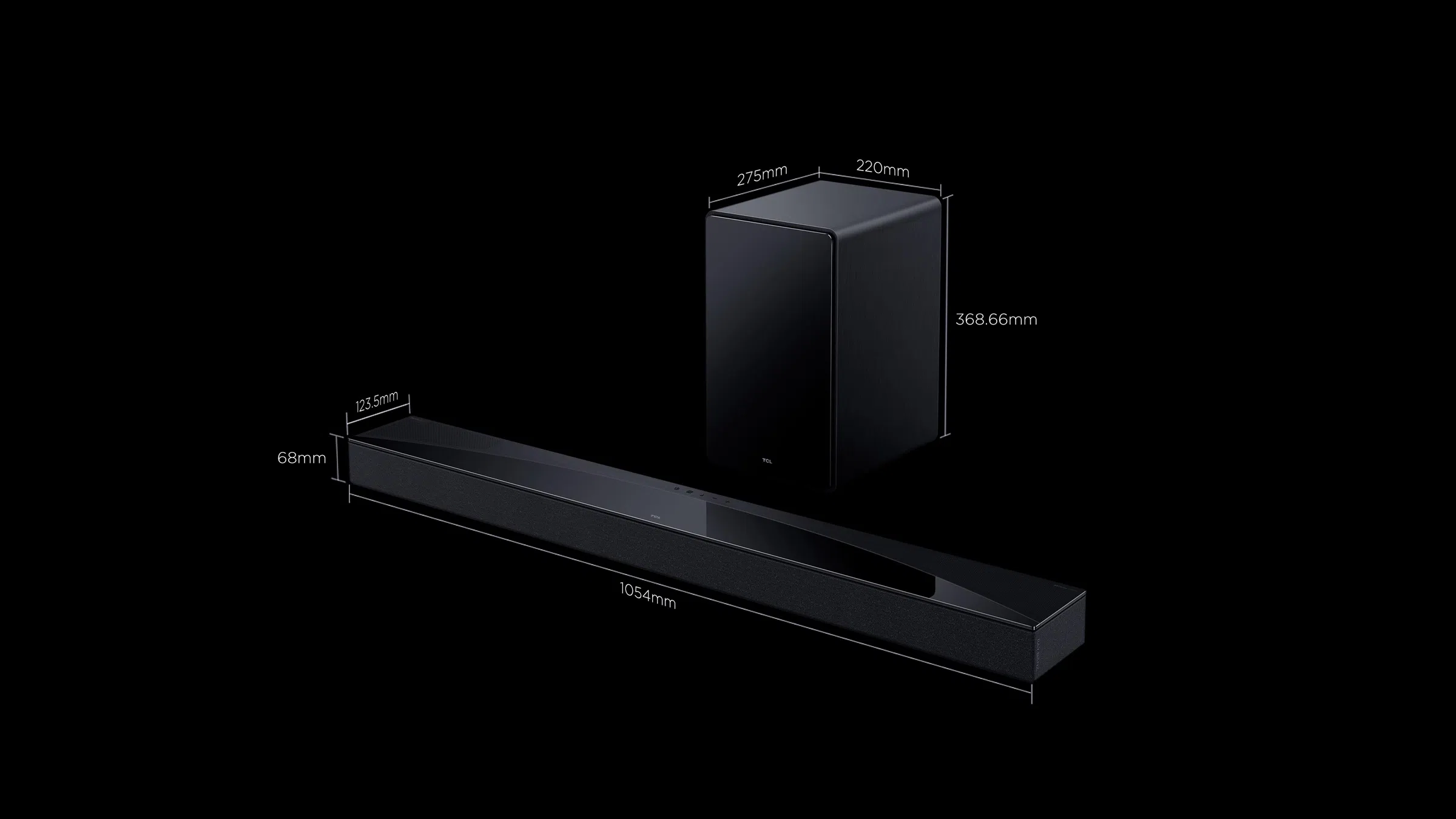 Q75H Soundbar Product size