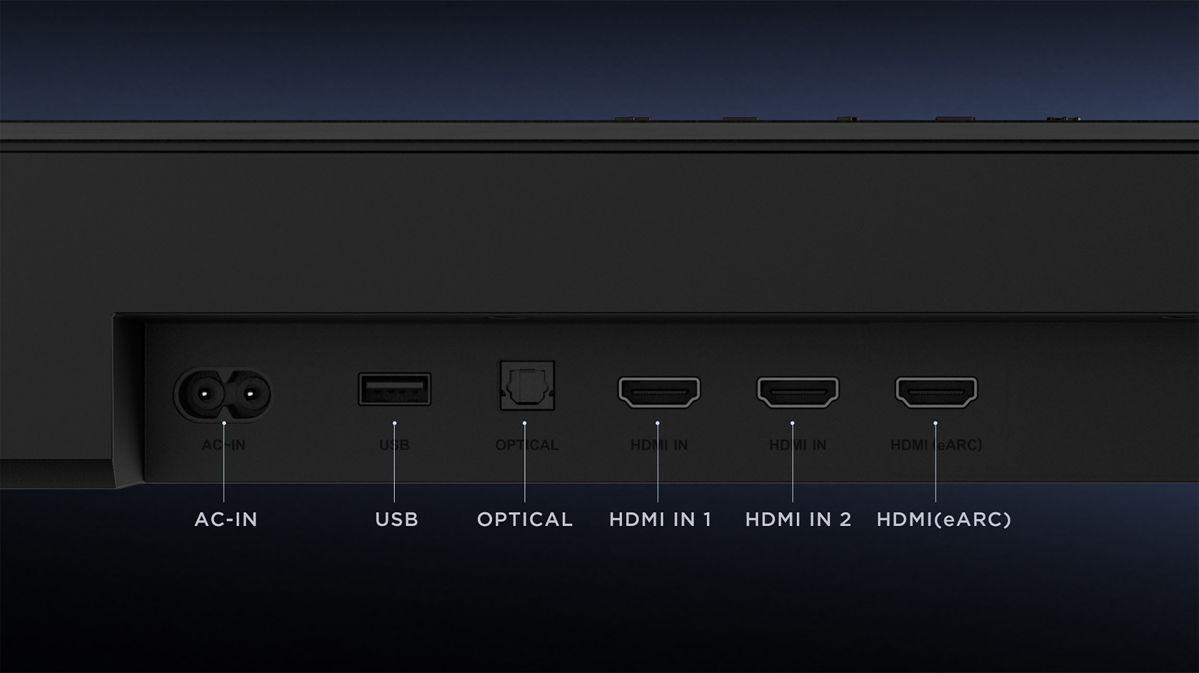 Q85H Soundbar with HDMI eARC and HDMI IN interface
