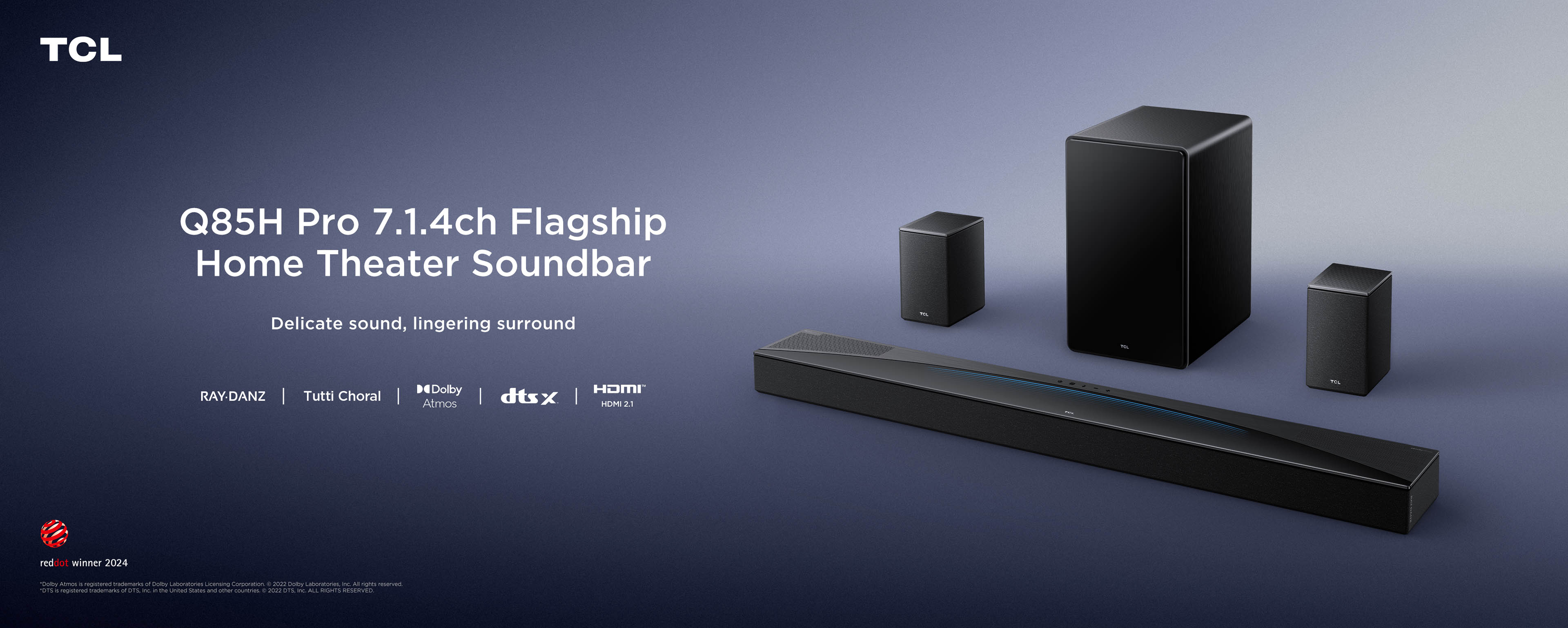 TCL Q85H Pro 7.1.4ch 860W サウンドバー Sound Bar-TCL Q85H Pro 7.1.4ch Flagship Home Theater Soundbar