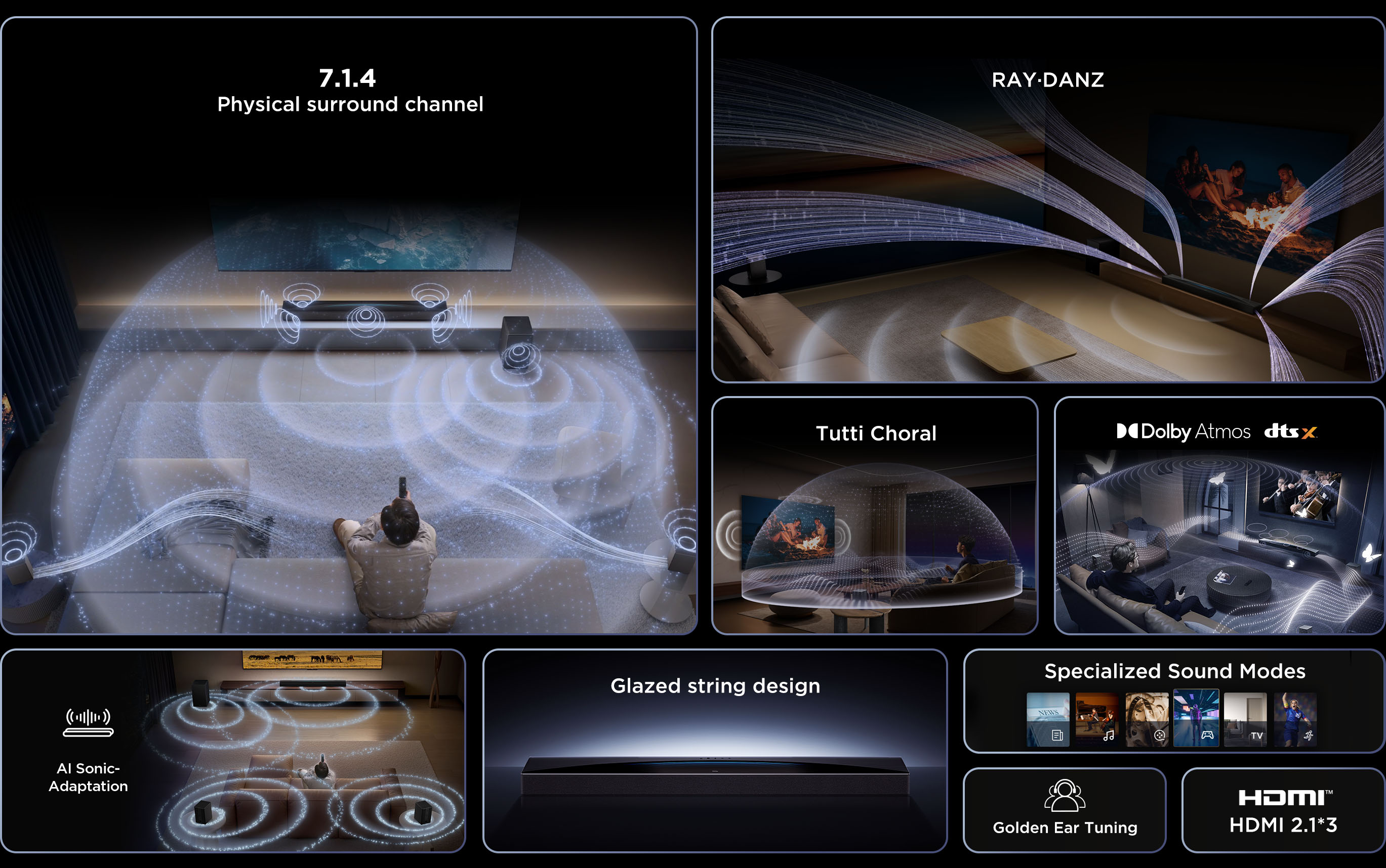 TCL Q85H Pro 7.1.4ch 860W サウンドバー　匿名発送 Amazon.com: TCL Q85H Q Class 7.1.4 Channel Sound Bar with Dolby