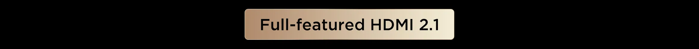 Full-featured HDMI 2.1