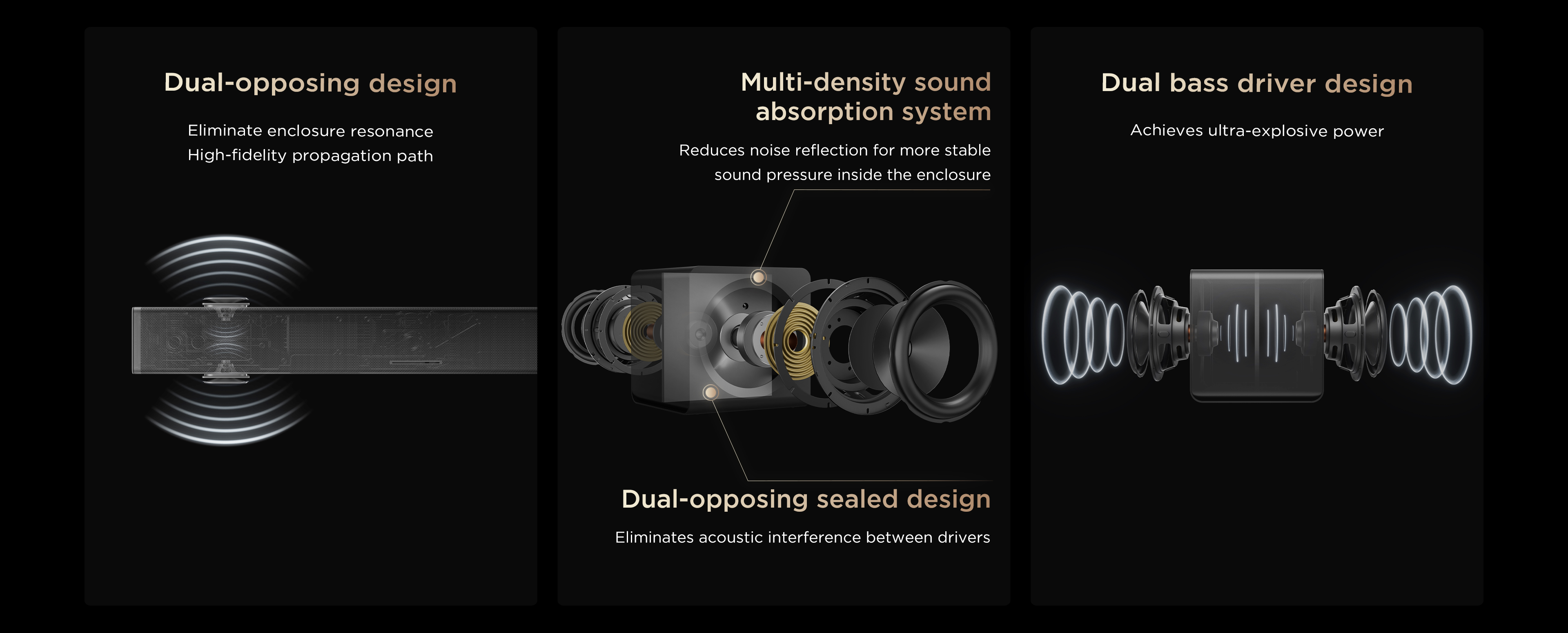 The industry's first flagship soundstage system with fully independent control from mainboard to drivers.