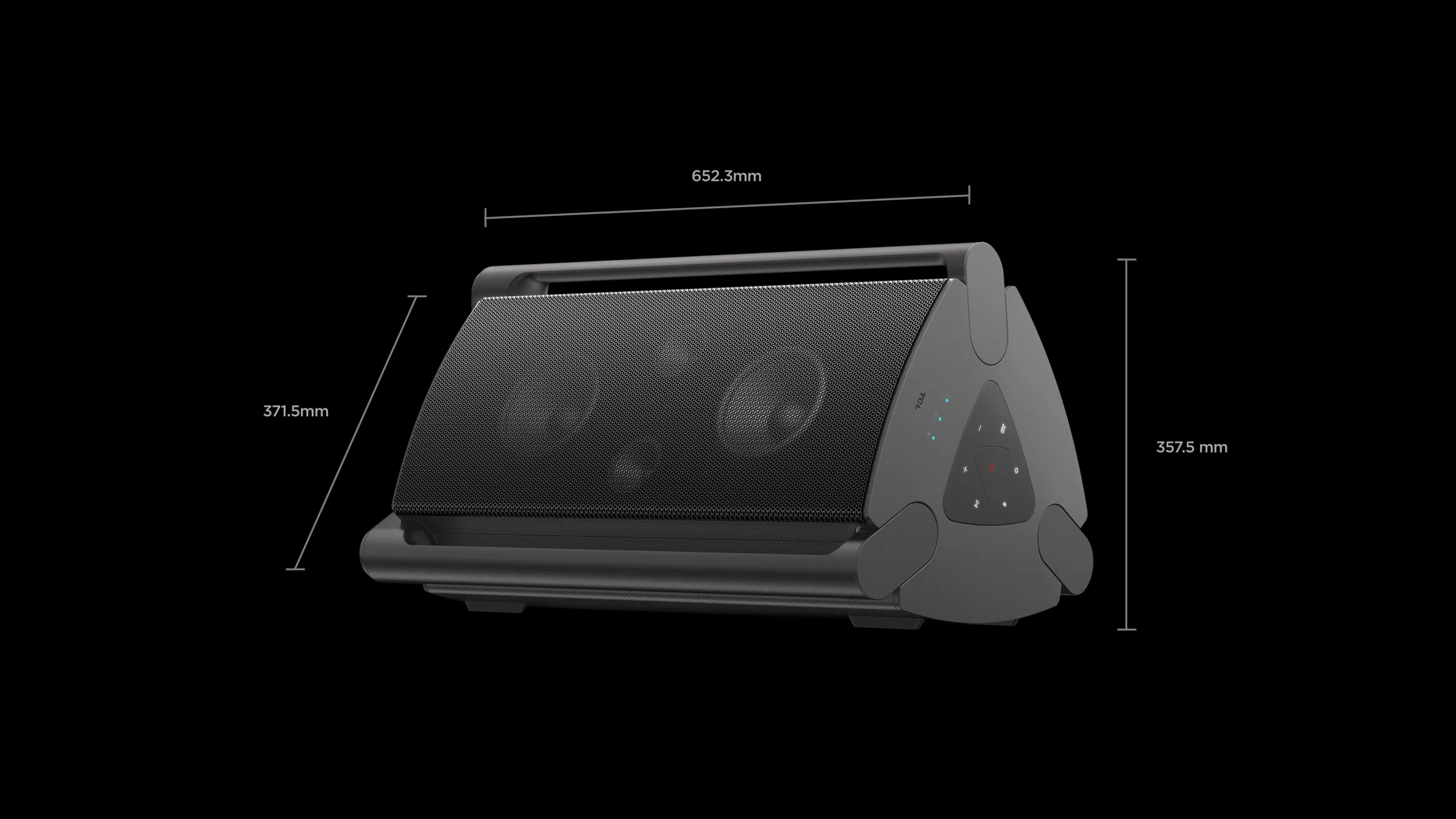 TCL TP200K Party Speaker with Product Size