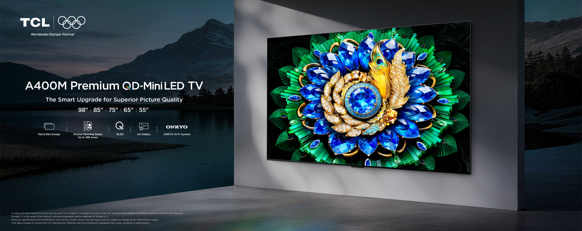 乐竟体育 A400M Premium QD-MiniLED TV Key Visual