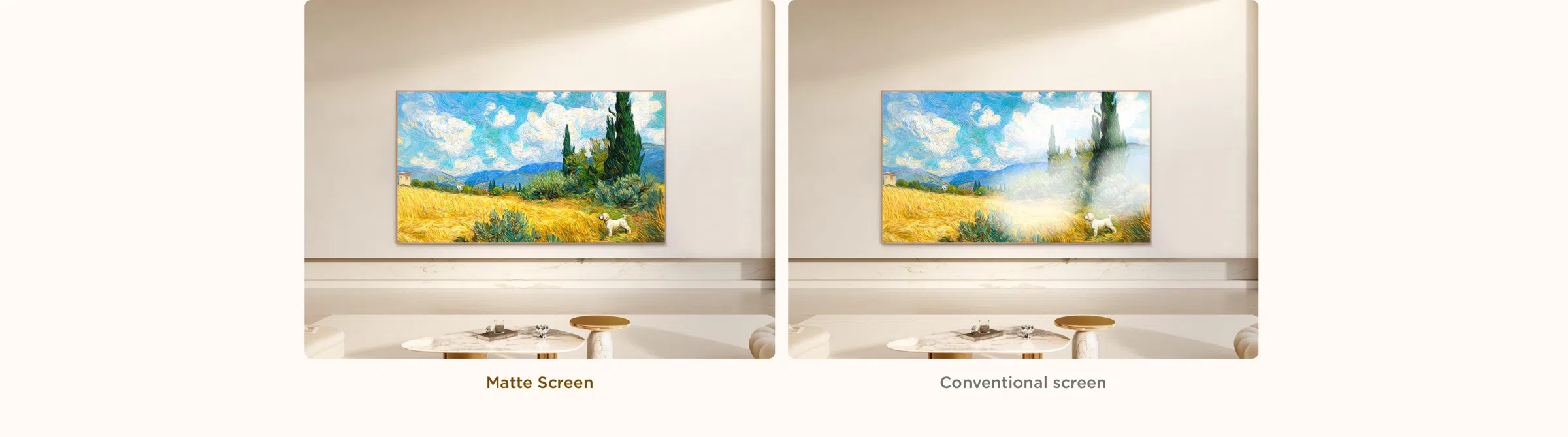 A400 Pro's QLED with matte HVA panel Screen Vs Conventional