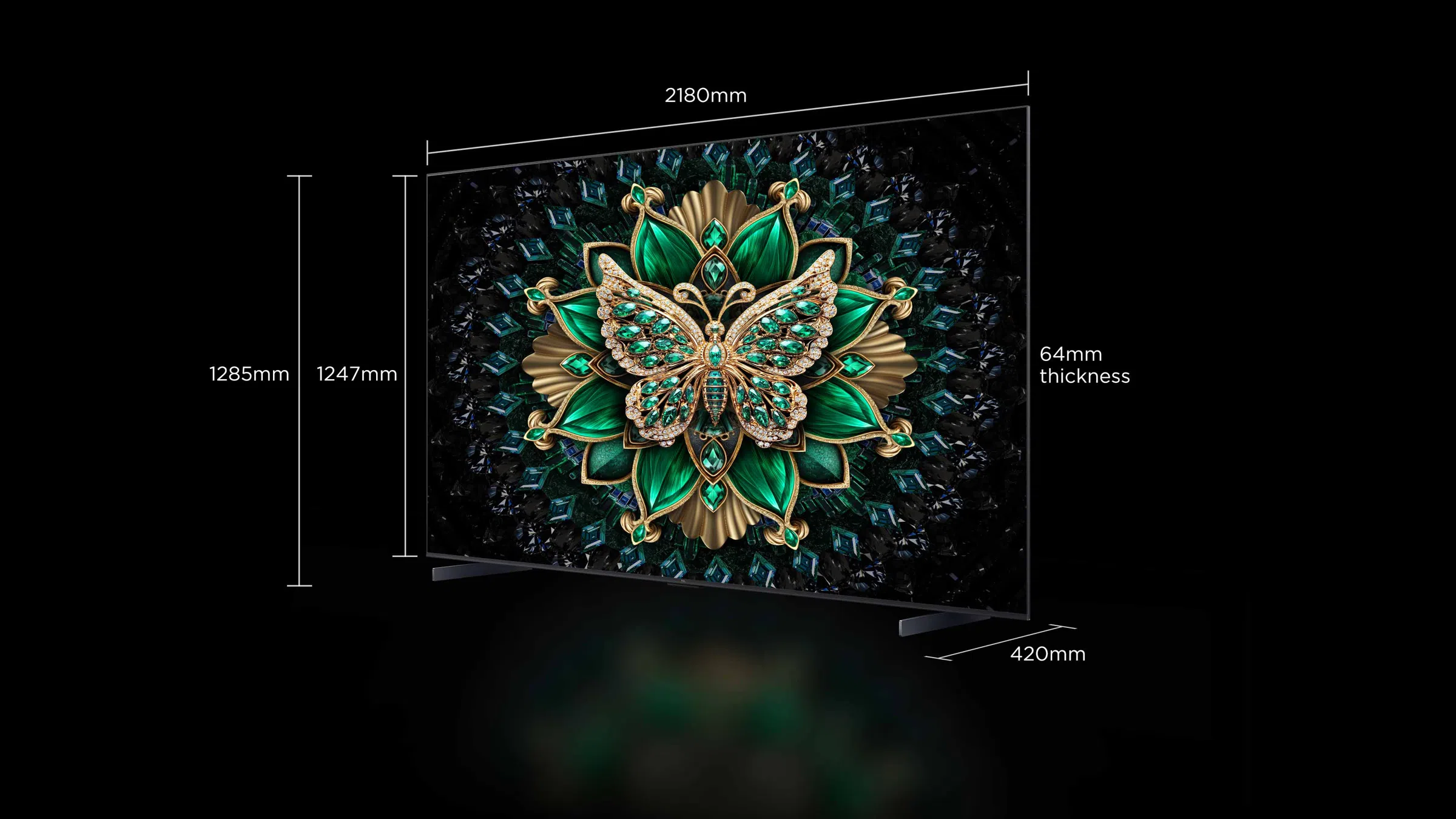 TCL 98 inch C6K TV screen size