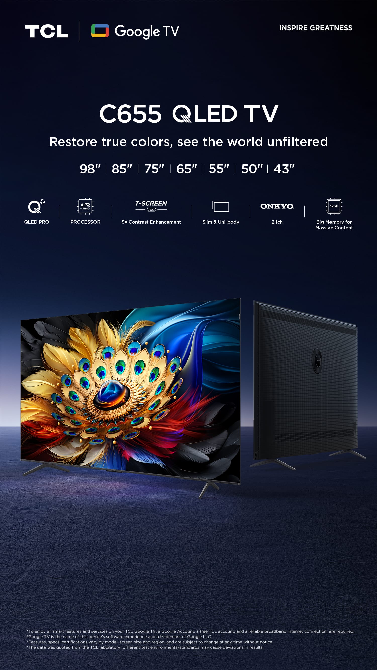 TCL C655 QLED Google TV