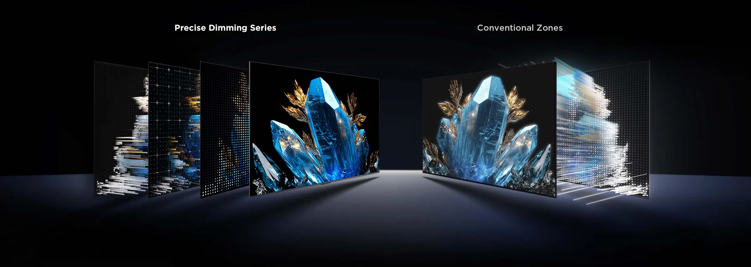 Серія Precision Dimming: до 512 зон порівняно зі звичайними зонами