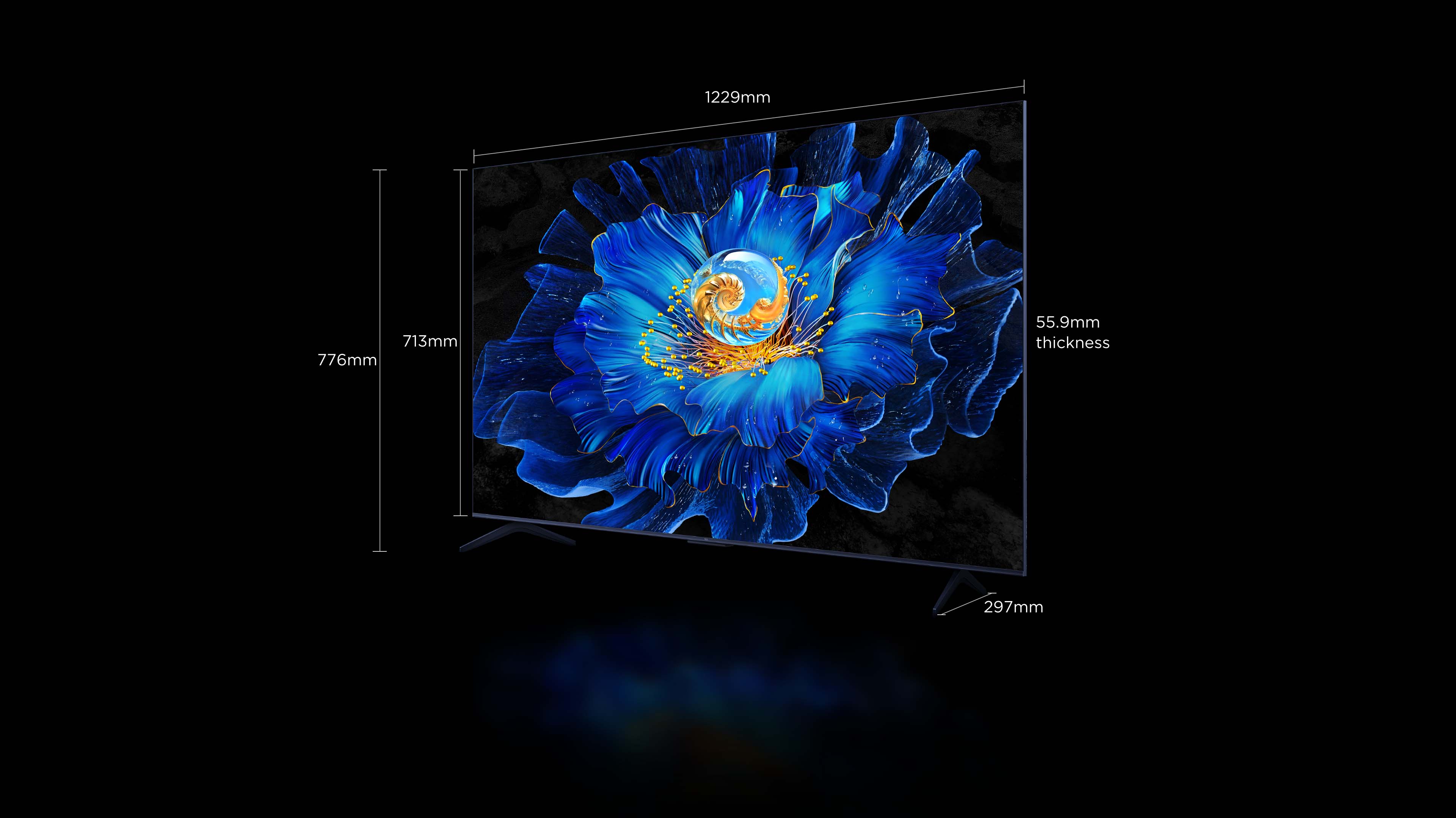 TCL 55 inch C6KS TV screen size
