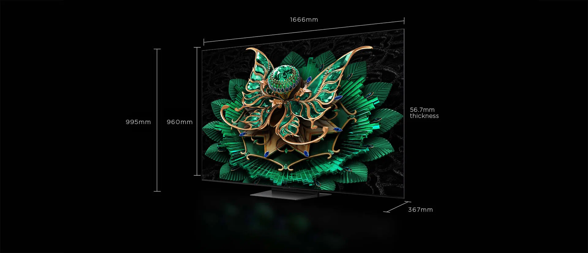 TCLTV C7K Premium QD-MiniLED TV Screen Size