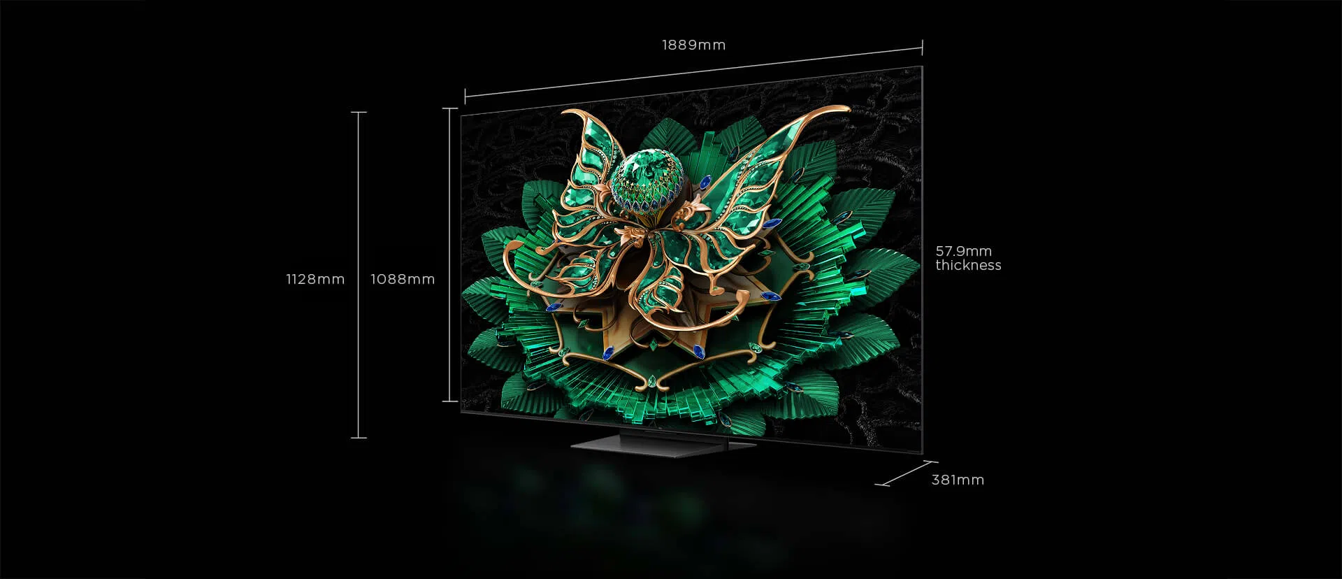 TCLTV C7K Premium QD-MiniLED TV Screen Size