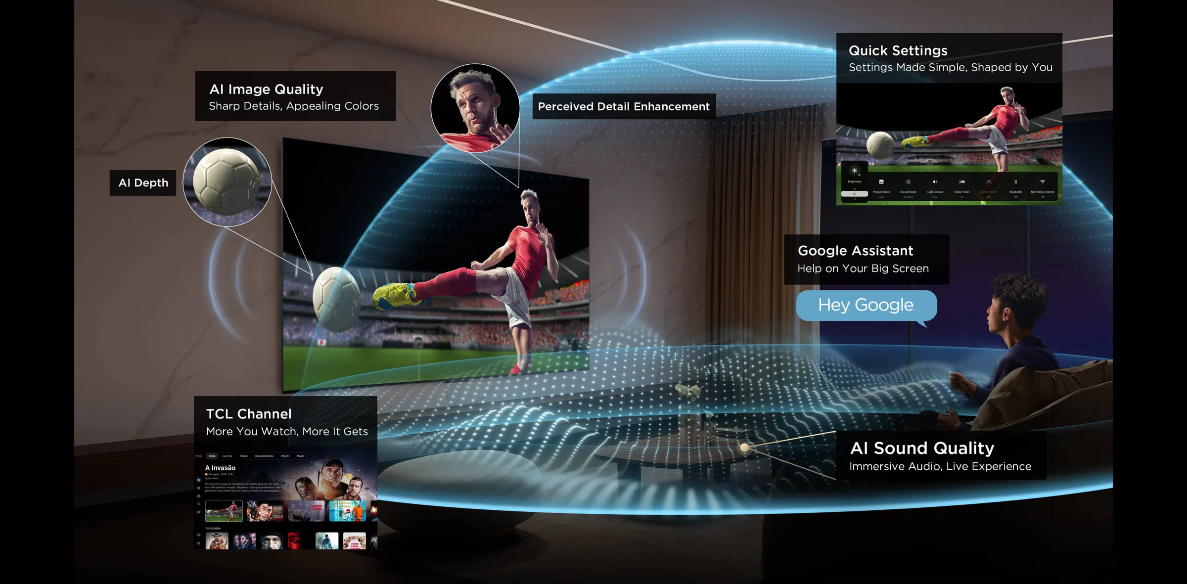 TCL 65 inch C7L SQD-Mini LED TV (2026 model) TCL QLED utilizes Colorful Quantum Crystals